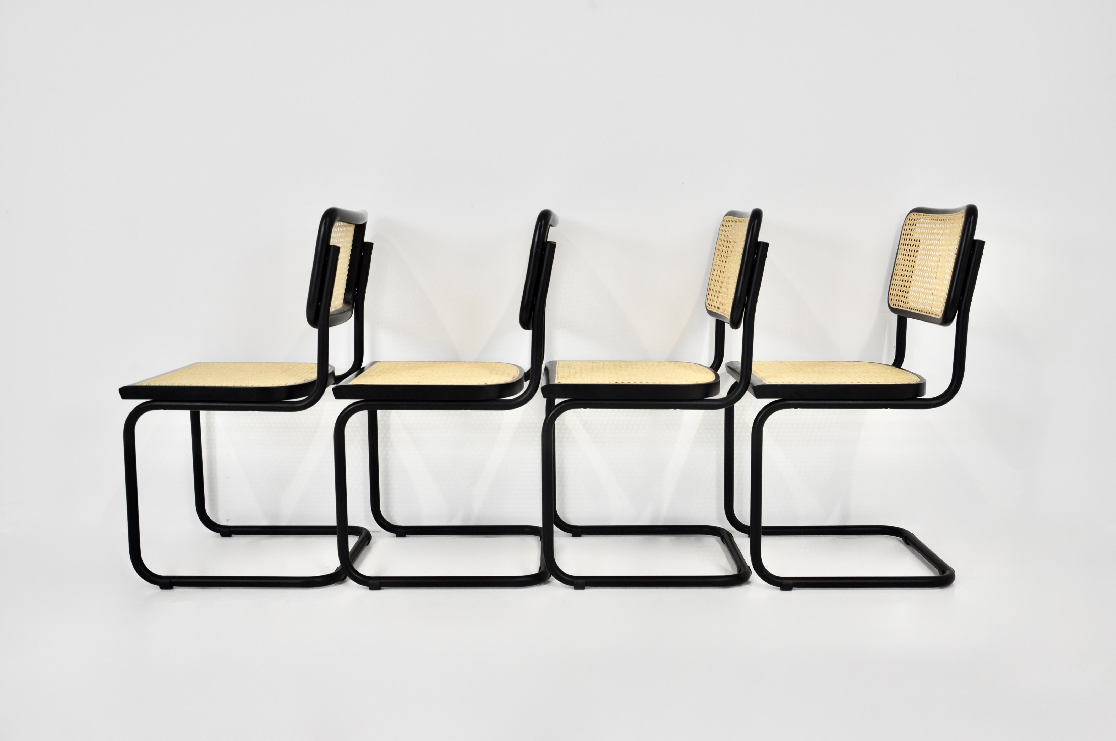 Dining Chairs Style B32 by Marcel Breuer Set of 4 For Sale 1