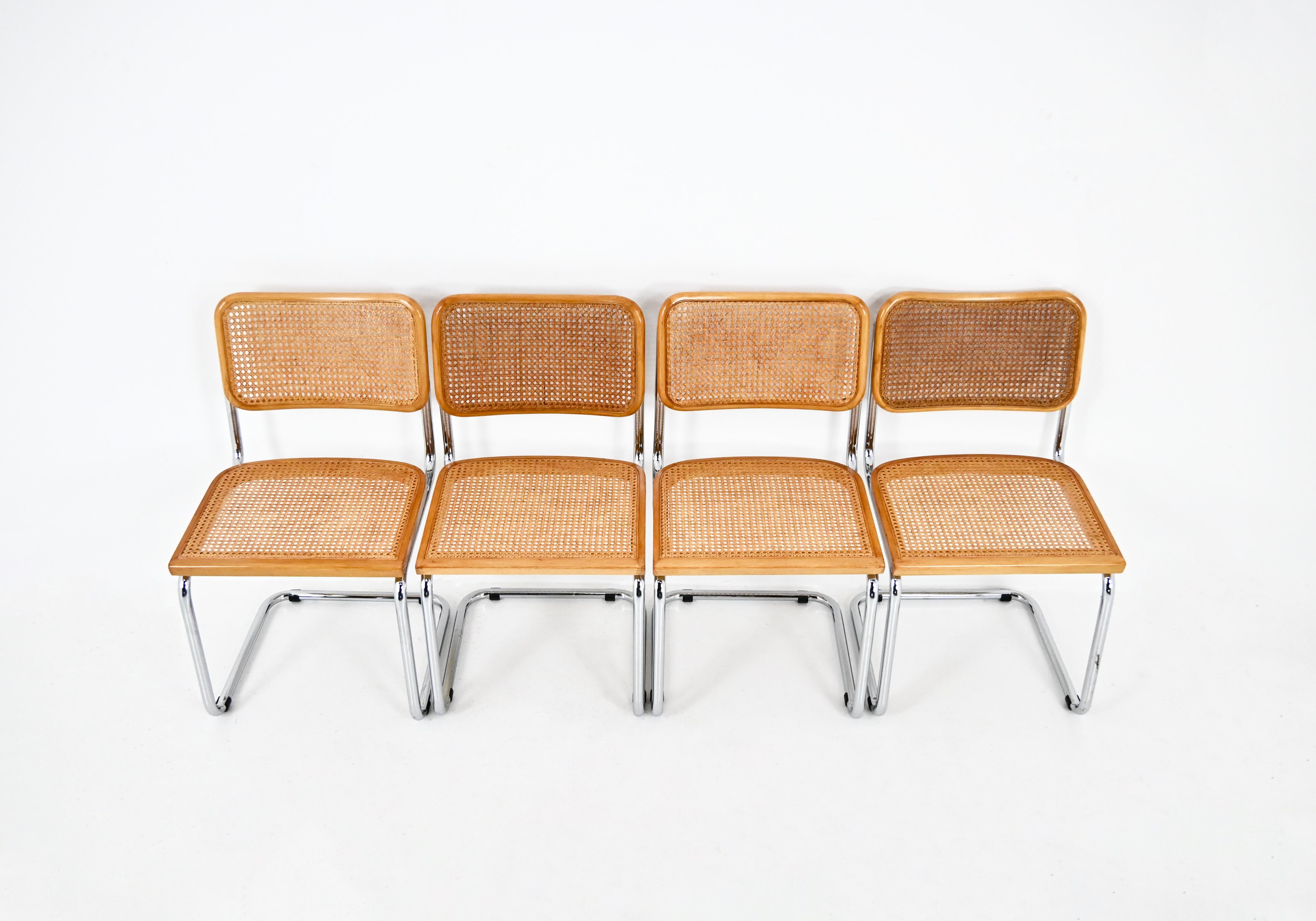 Dining Chairs Style B32 by Marcel Breuer, Set of 4 For Sale 1