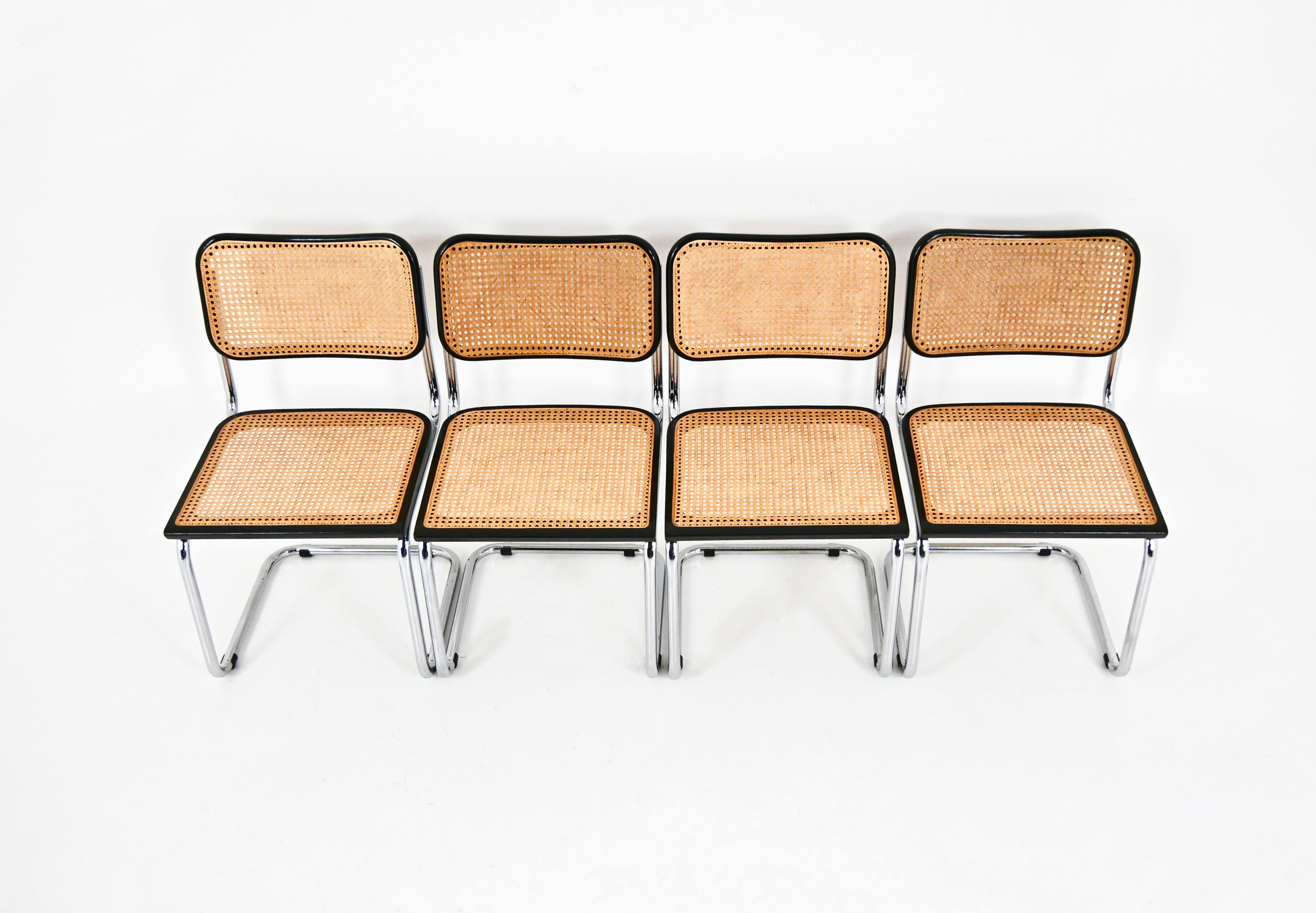 Sedie da pranzo stile B32 di Marcel Breuer, set di 4 pezzi in vendita 1