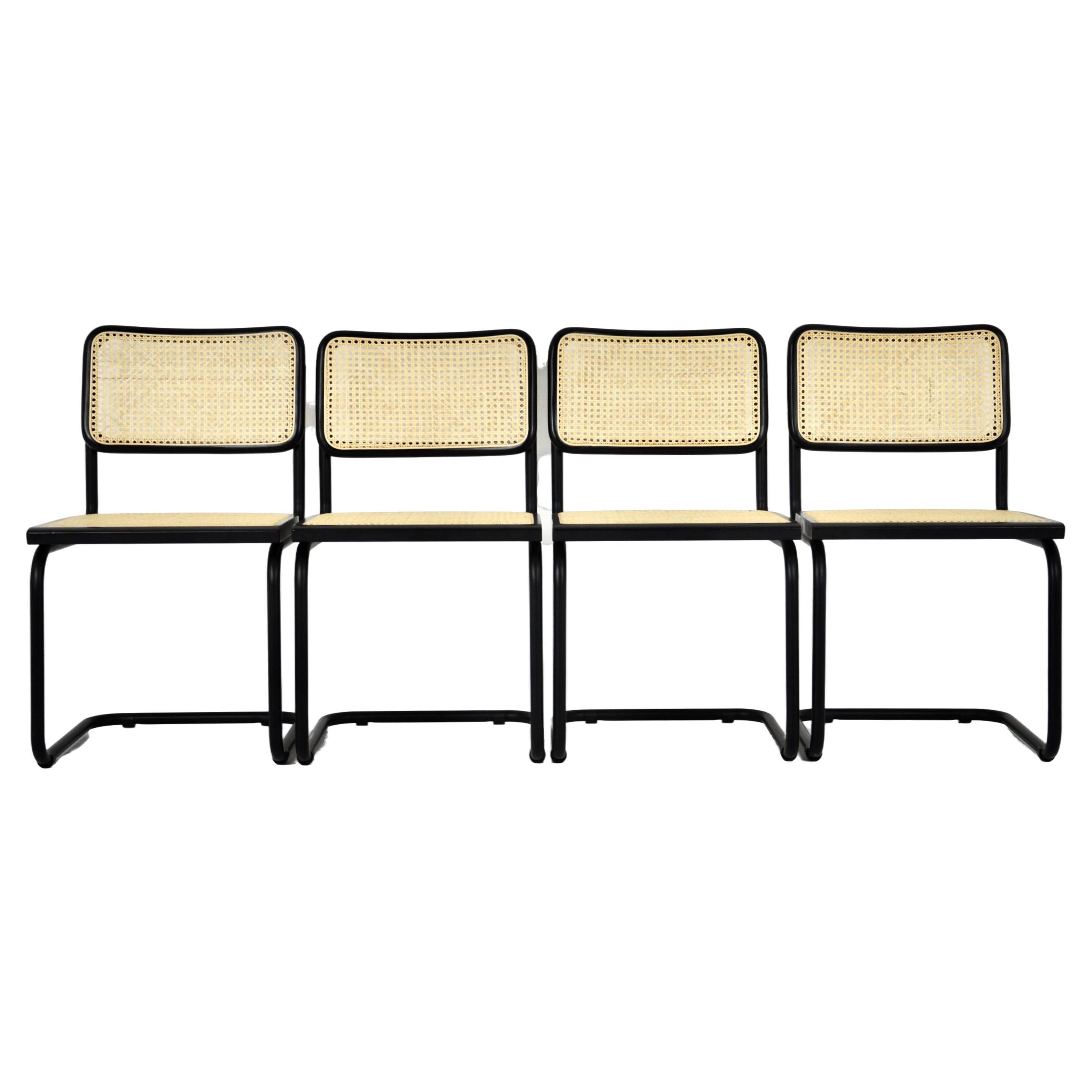 Dining Chairs Style B32 by Marcel Breuer Set of 4 For Sale