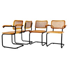 Sedie da pranzo stile B32 di Marcel Breuer, set di 4 pezzi