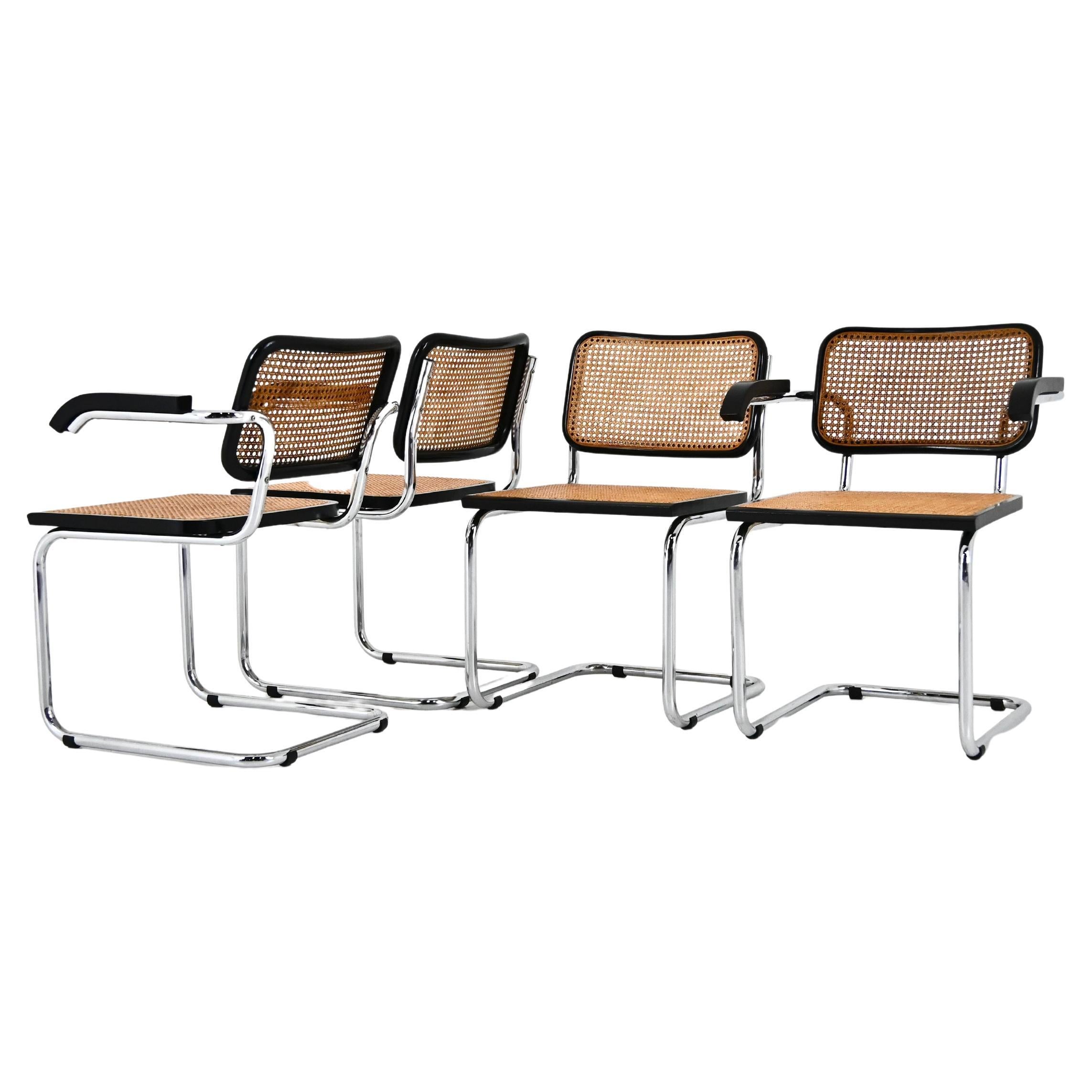 Dining Chairs Style B32 by Marcel Breuer Set of 4 For Sale
