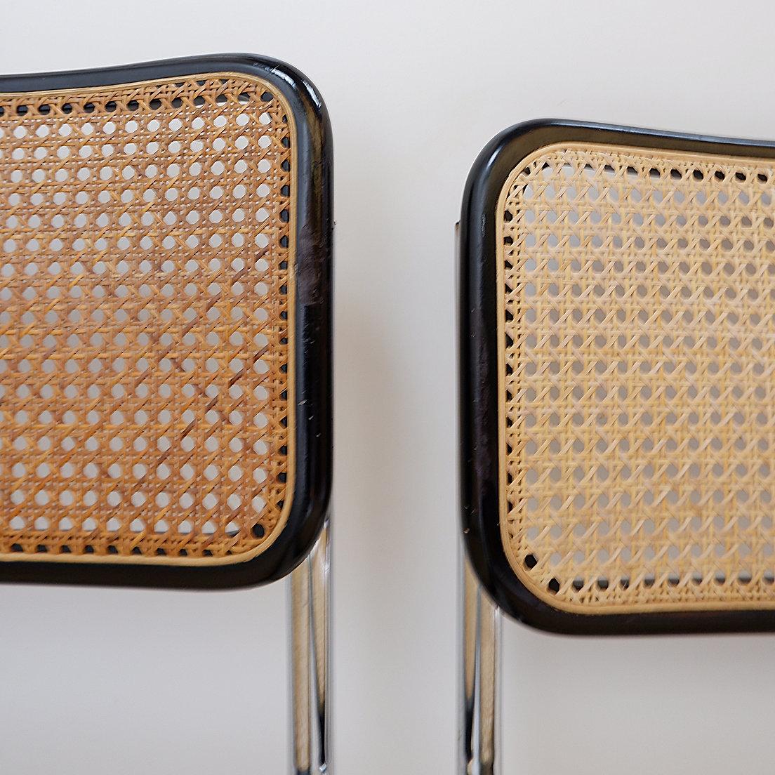Marcel Breuer Style - Vintage dining chairs 1980s
Darker caning on the back of the chair 