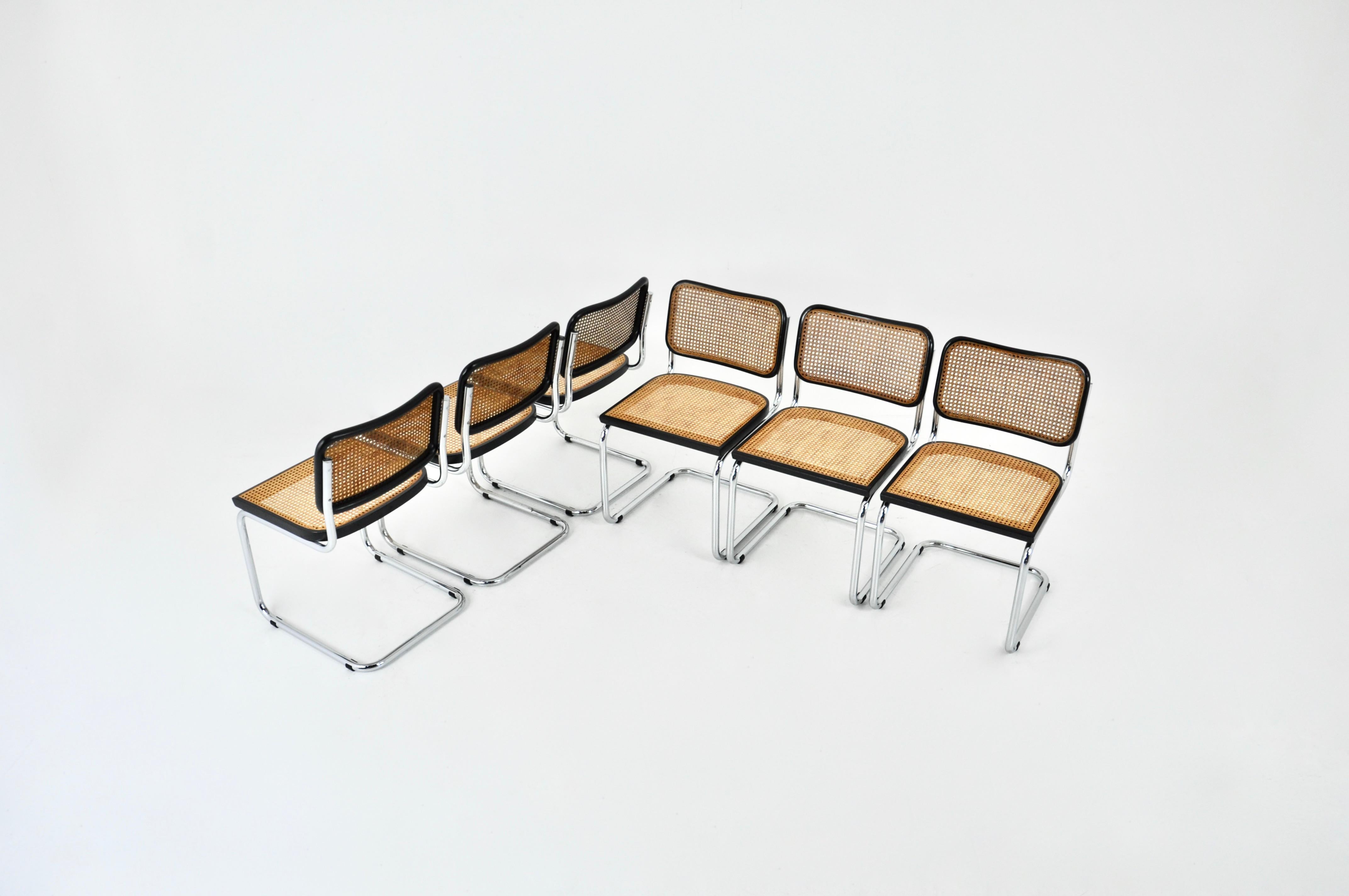 Mid-Century Modern Dining Chairs Style B32 by Marcel Breuer Set of 8