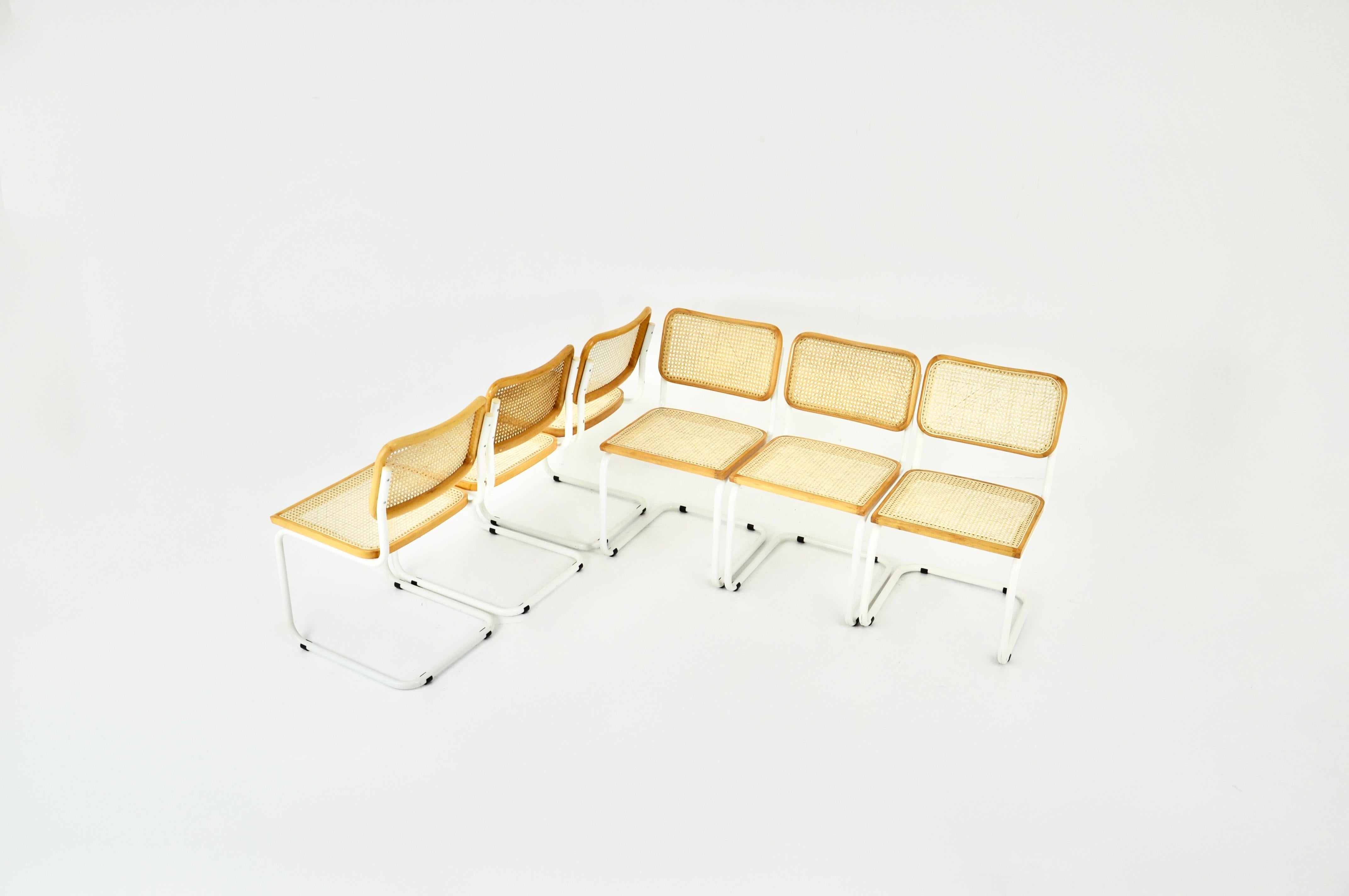 Mid-Century Modern Dining Chairs Style B32 by Marcel Breuer Set of 6 For Sale
