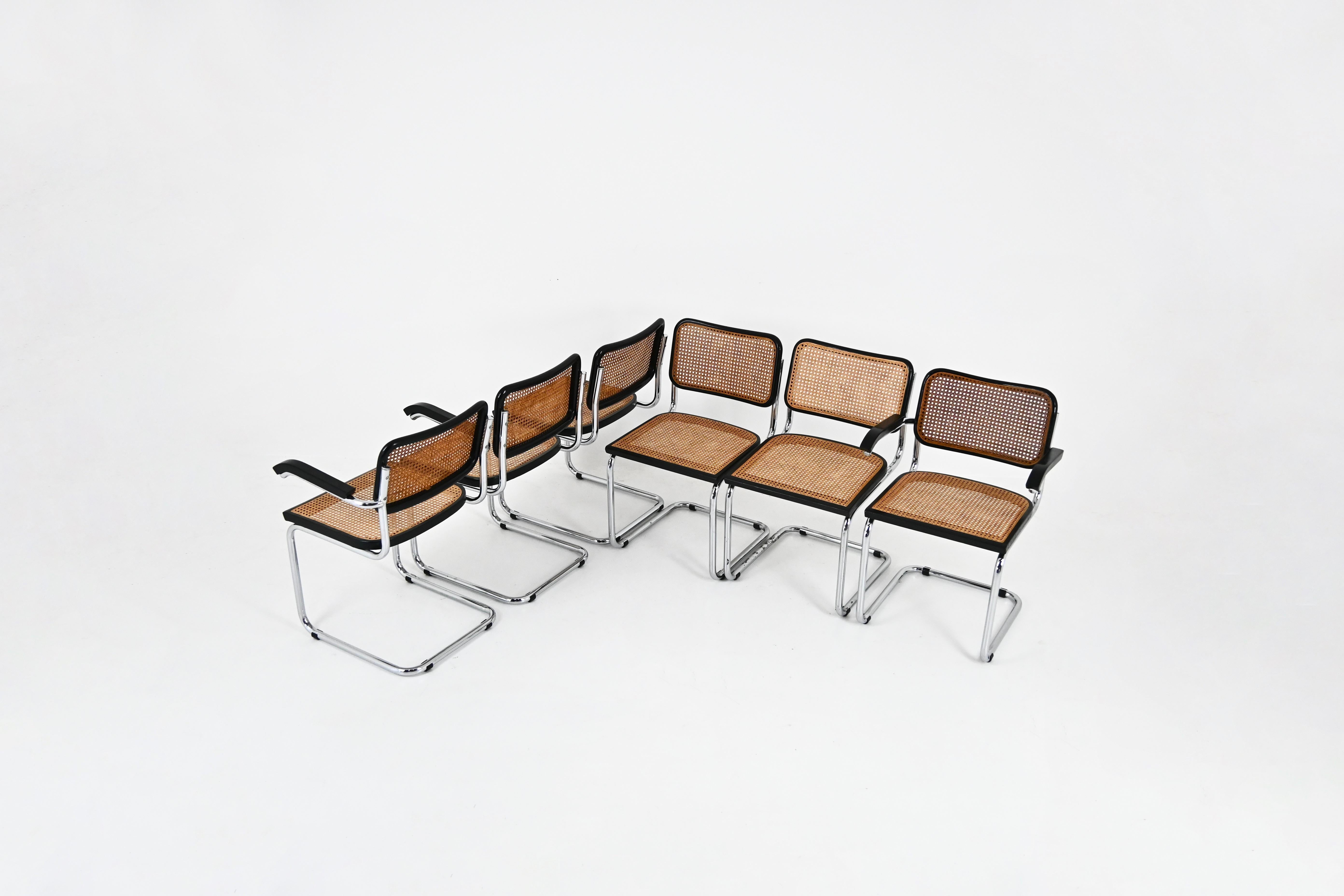 Esszimmerstühle im Stil B32 von Marcel Breuer, 6er-Set (Moderne der Mitte des Jahrhunderts) im Angebot