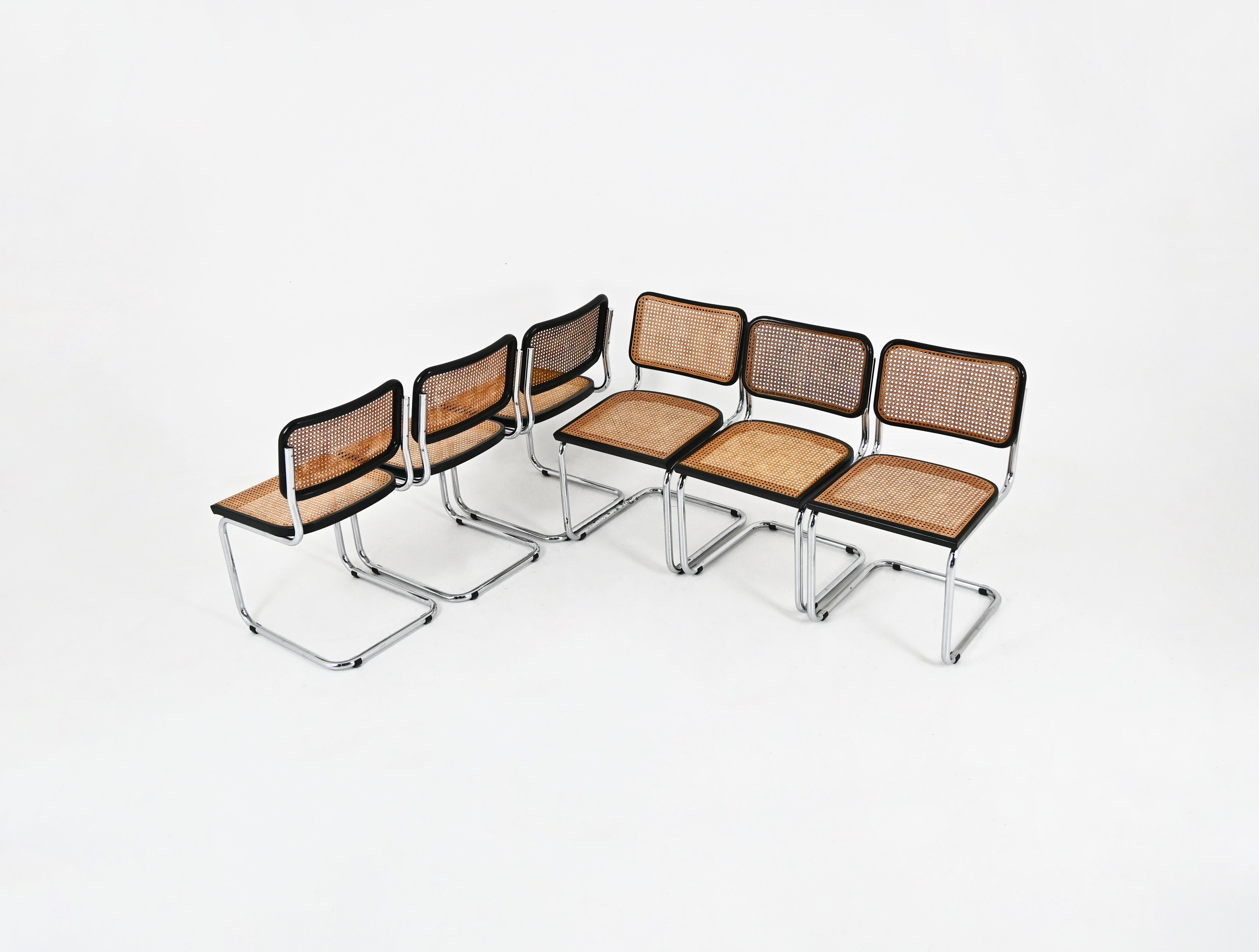 Esszimmerstühle im Stil B32 von Marcel Breuer, 6er-Set (Moderne der Mitte des Jahrhunderts) im Angebot