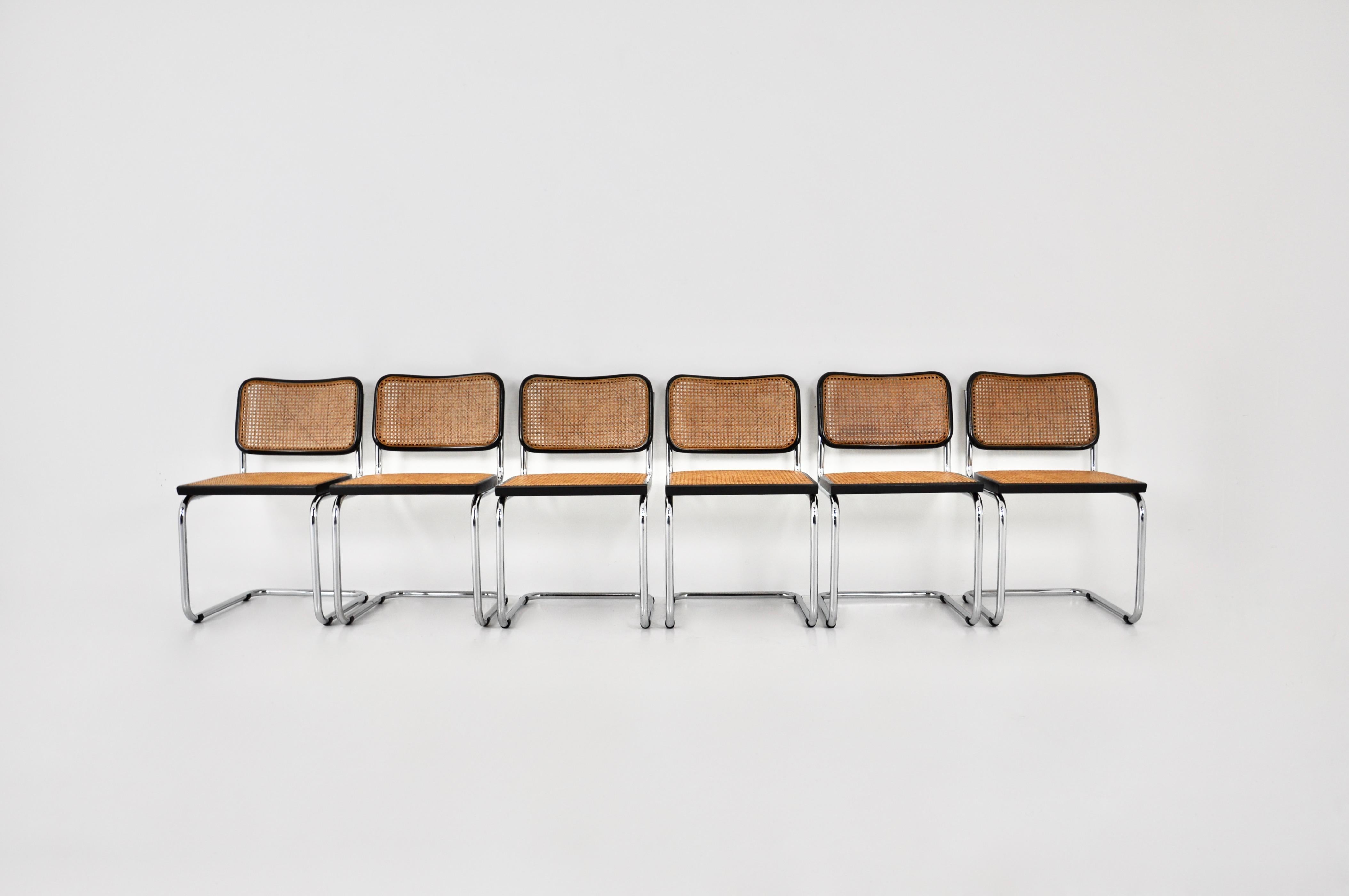 Italian Dining Chairs Style B32 by Marcel Breuer Set of 8