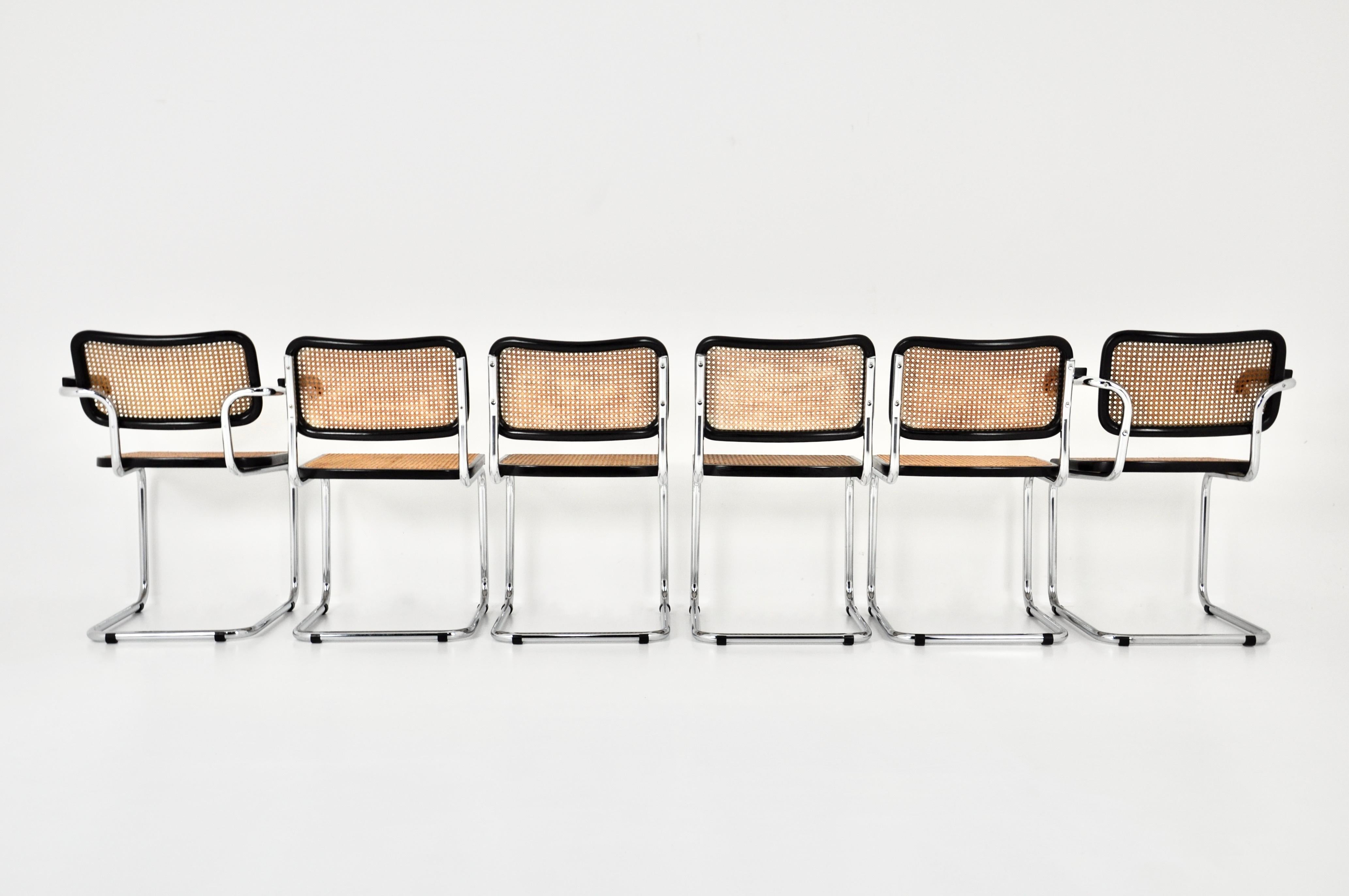 Esszimmerstühle im Stil B32 von Marcel Breuer, 6er-Set (Italienisch)
