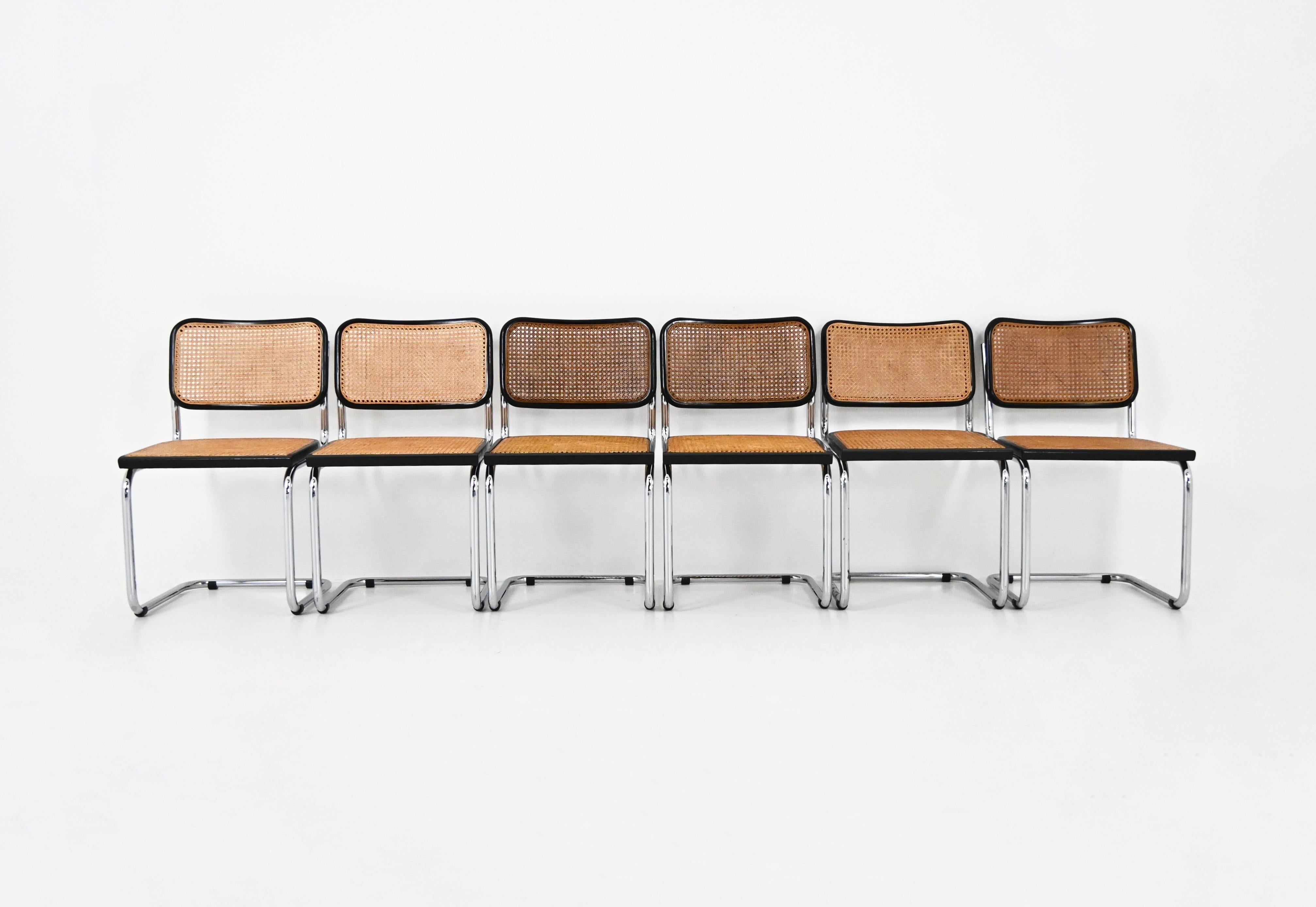 Esszimmerstühle im Stil B32 von Marcel Breuer, 6er-Set (Italienisch) im Angebot