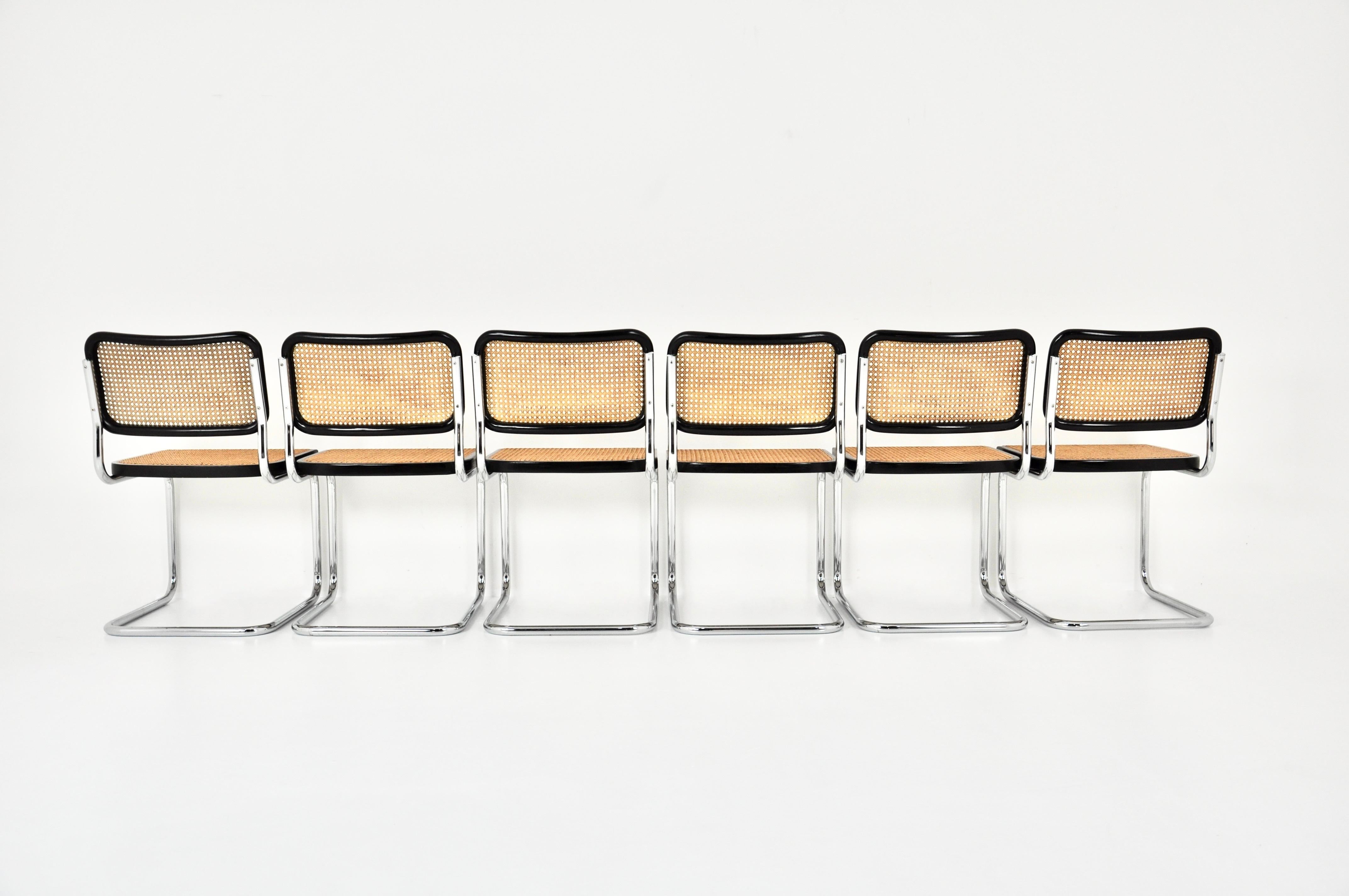 Esszimmerstühle im Stil B32 von Marcel Breuer, 6er-Set im Zustand „Gut“ in Lasne, BE