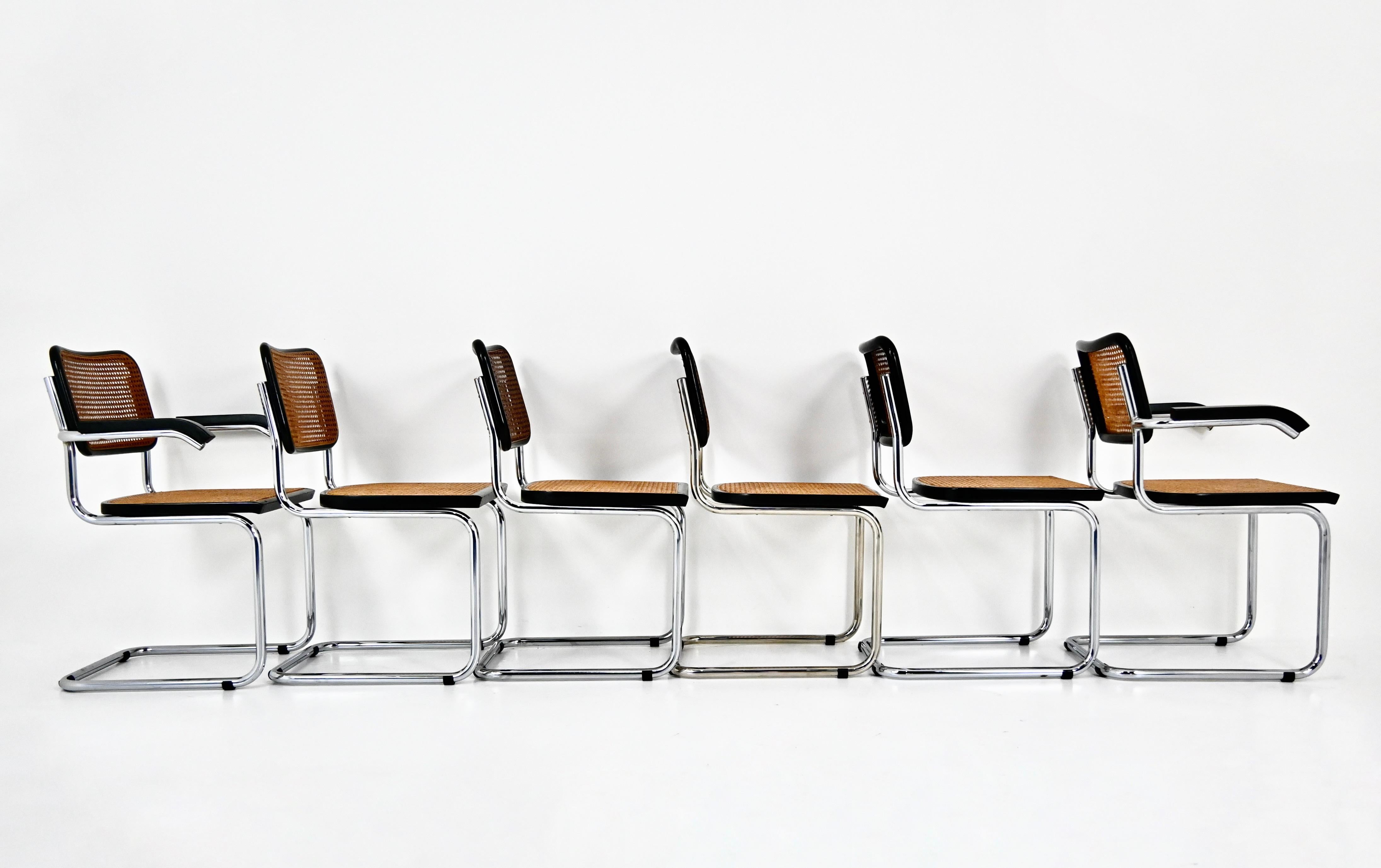 Dining Chairs Style B32 by Marcel Breuer, Set of 6 In condizioni buone in vendita a bruxelles, BE