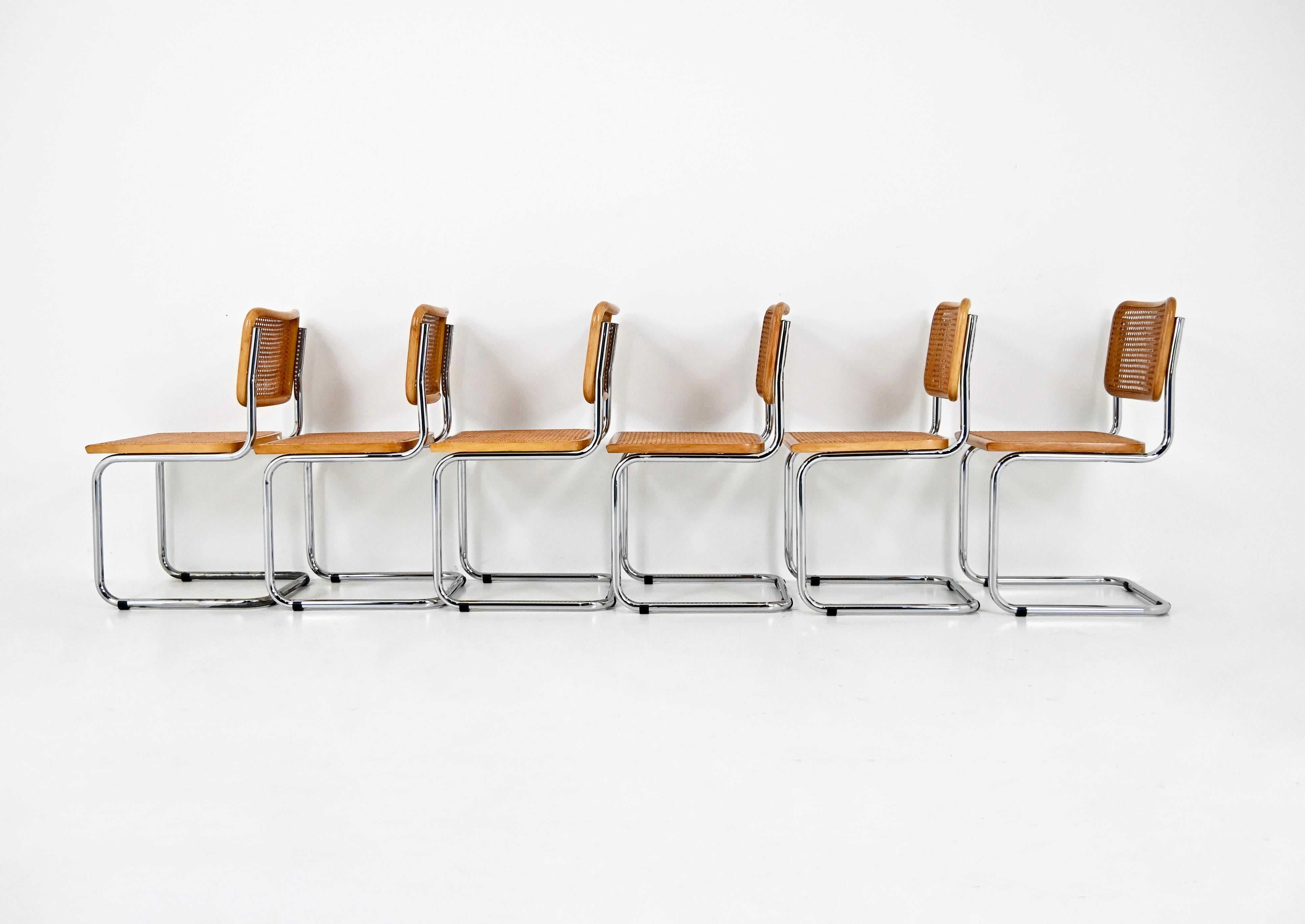 Sillas de comedor Estilo B32 de Marcel Breuer, Lote de 6 en Bueno estado para la venta en bruxelles, BE