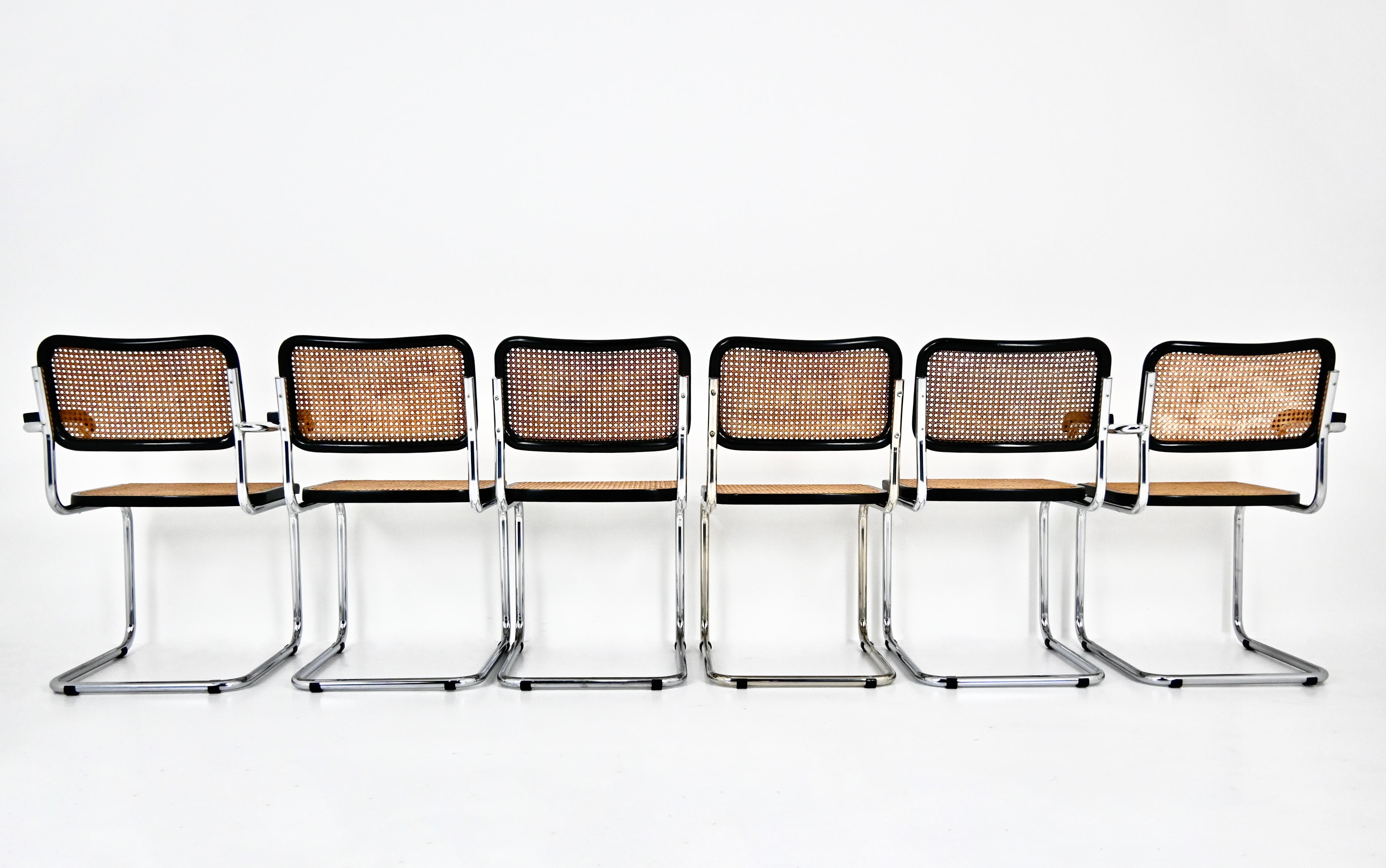 Fine XX secolo Dining Chairs Style B32 by Marcel Breuer, Set of 6 in vendita