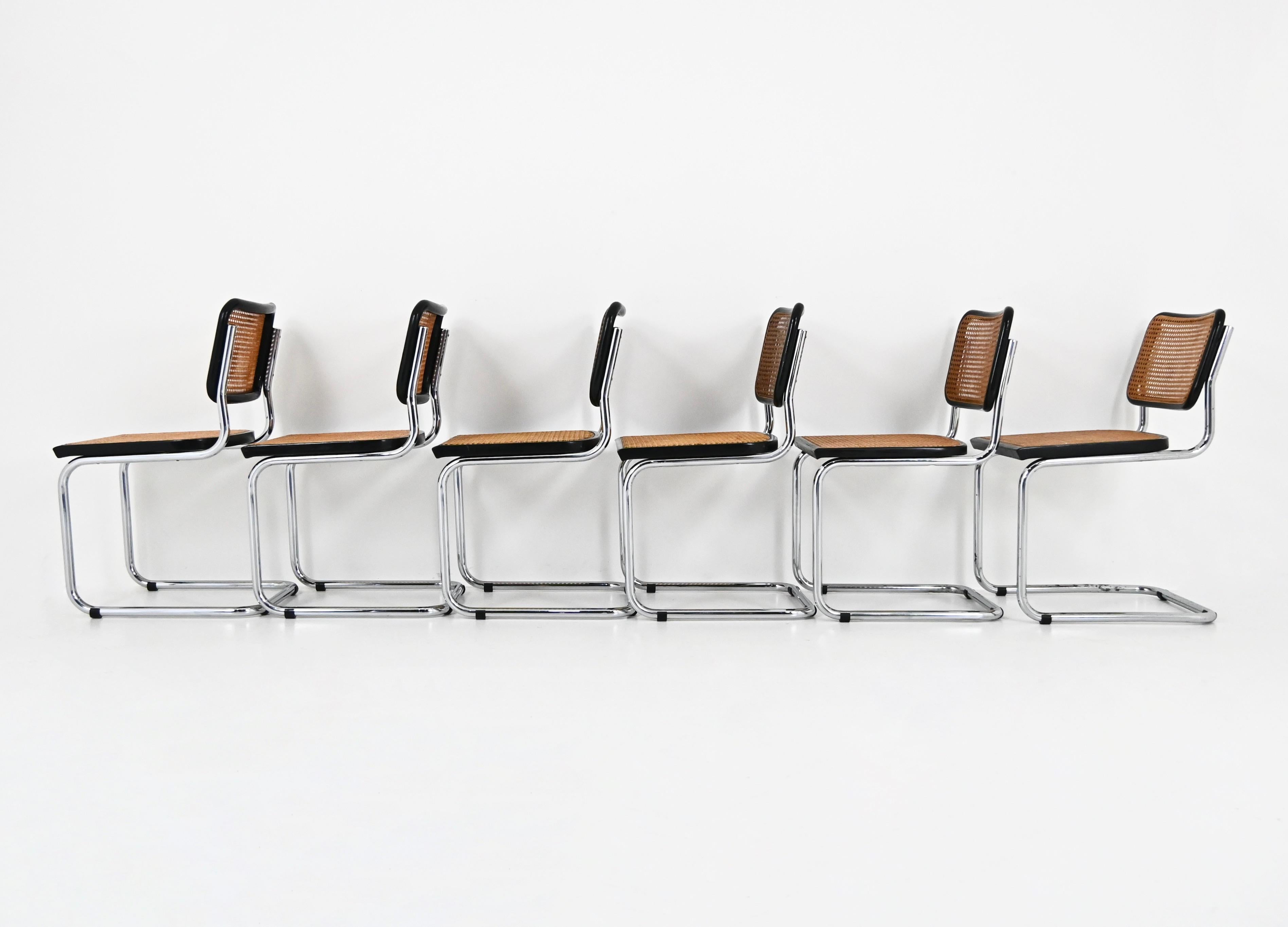 Esszimmerstühle im Stil B32 von Marcel Breuer, 6er-Set (Metall) im Angebot