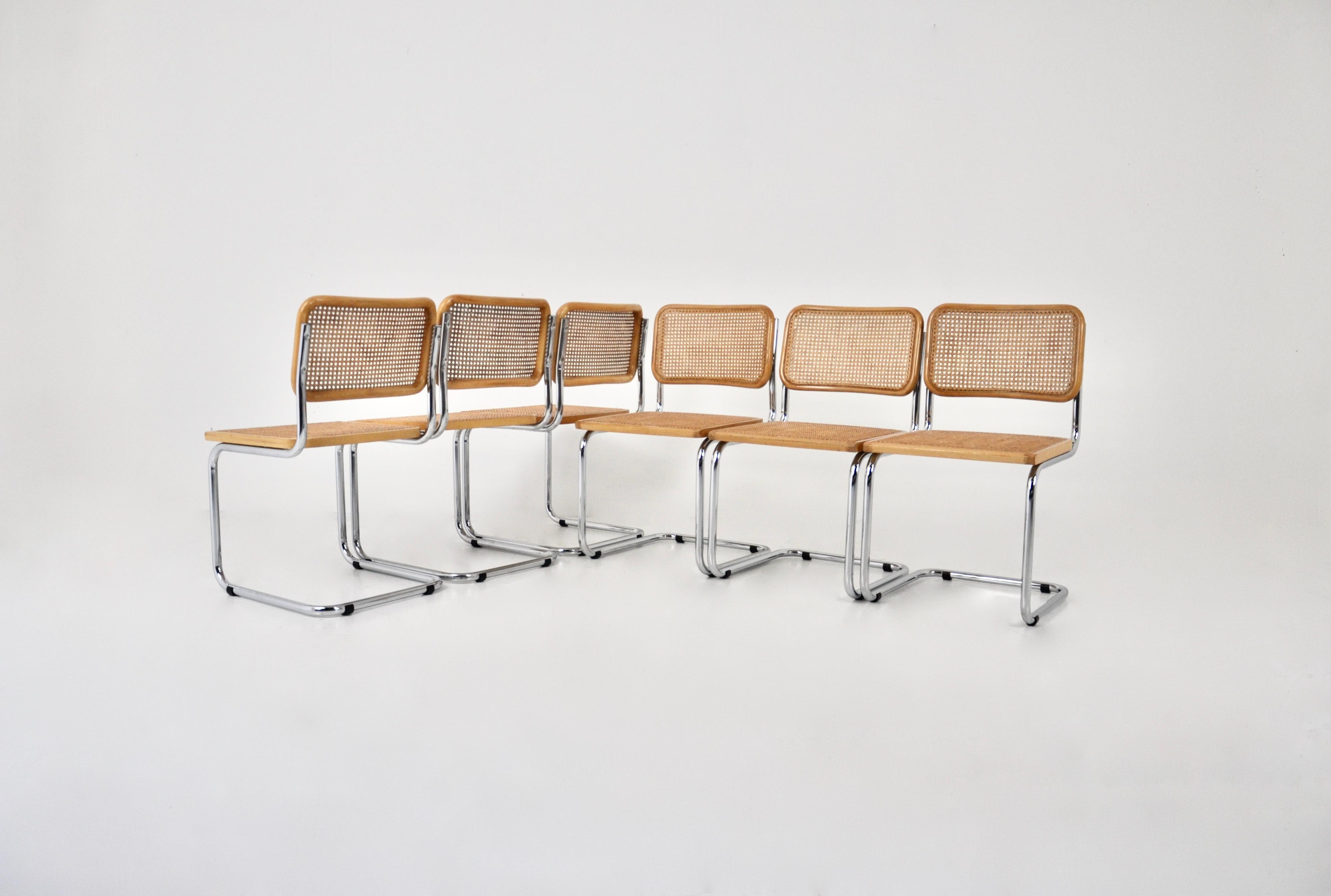 Dining Chairs Style B32 by Marcel Breuer Set of 6 1