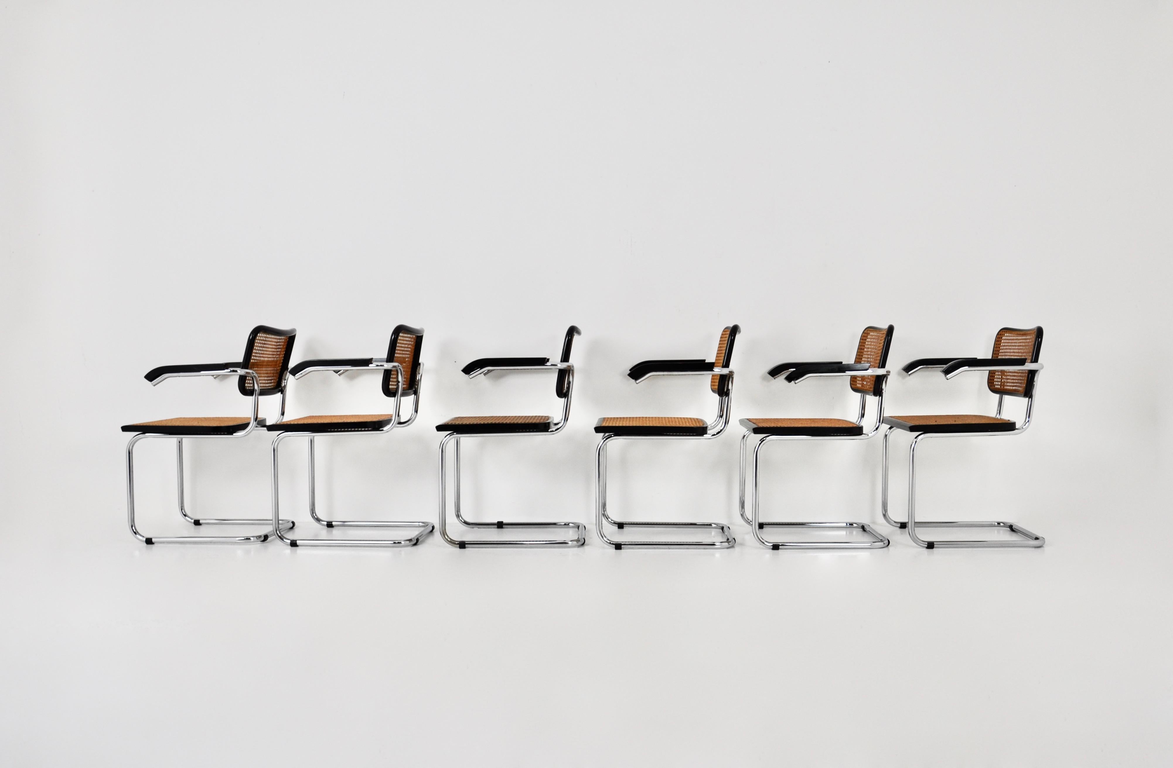 Dining Chairs Style B32 by Marcel Breuer Set of 6 1