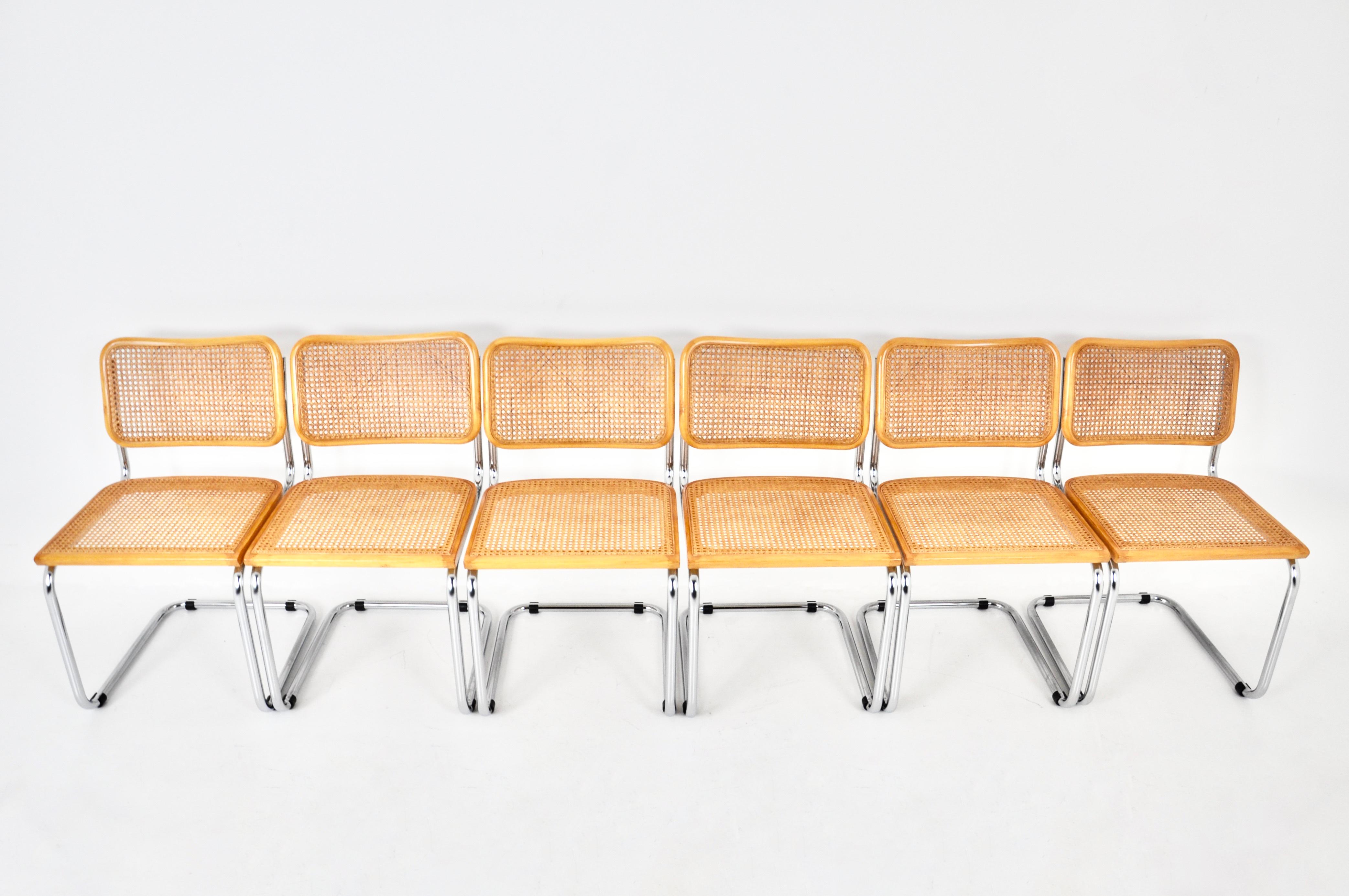 Dining Chairs Style B32 by Marcel Breuer, set of 6 1