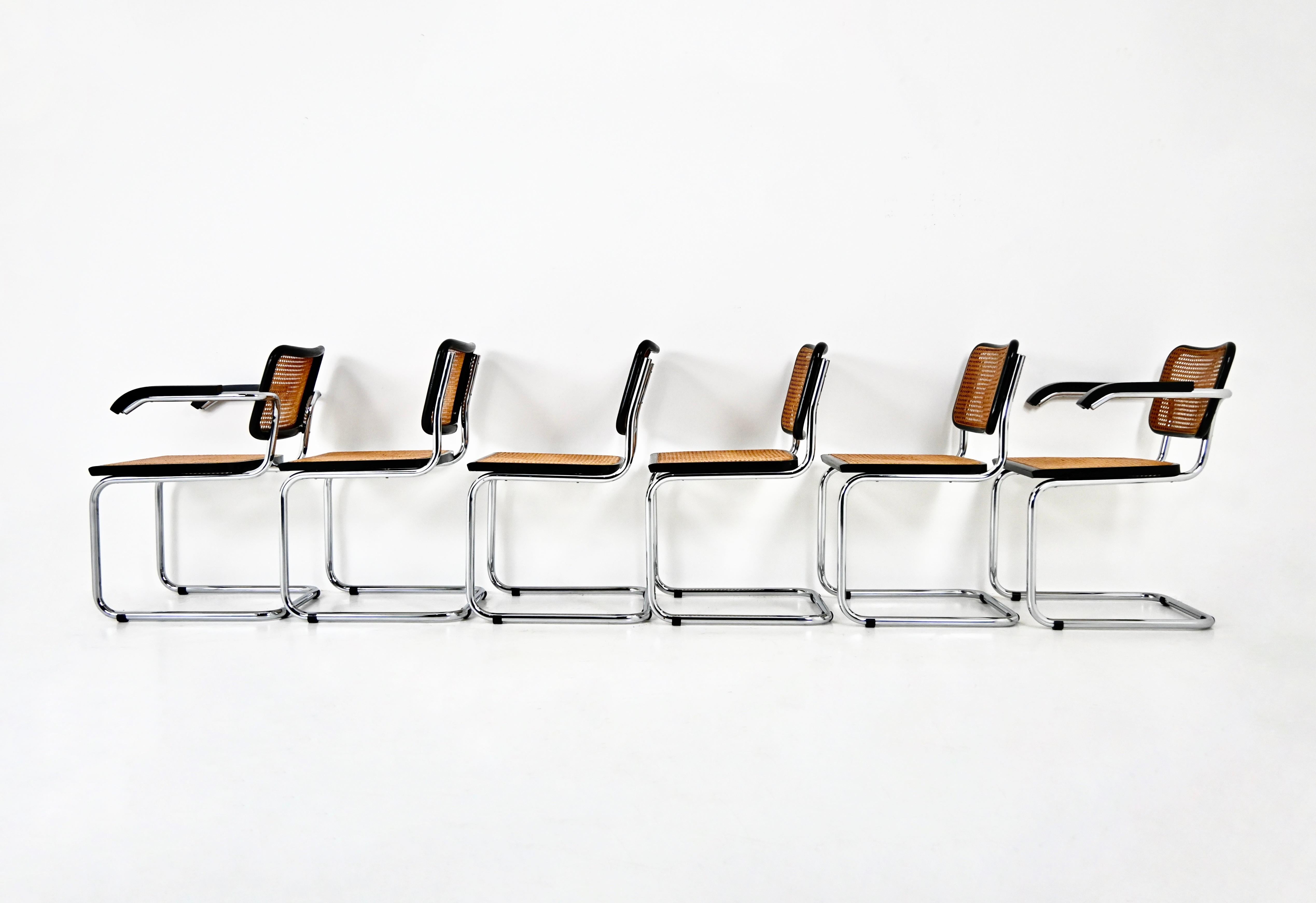 Dining Chairs Style B32 by Marcel Breuer, Set of 6 1