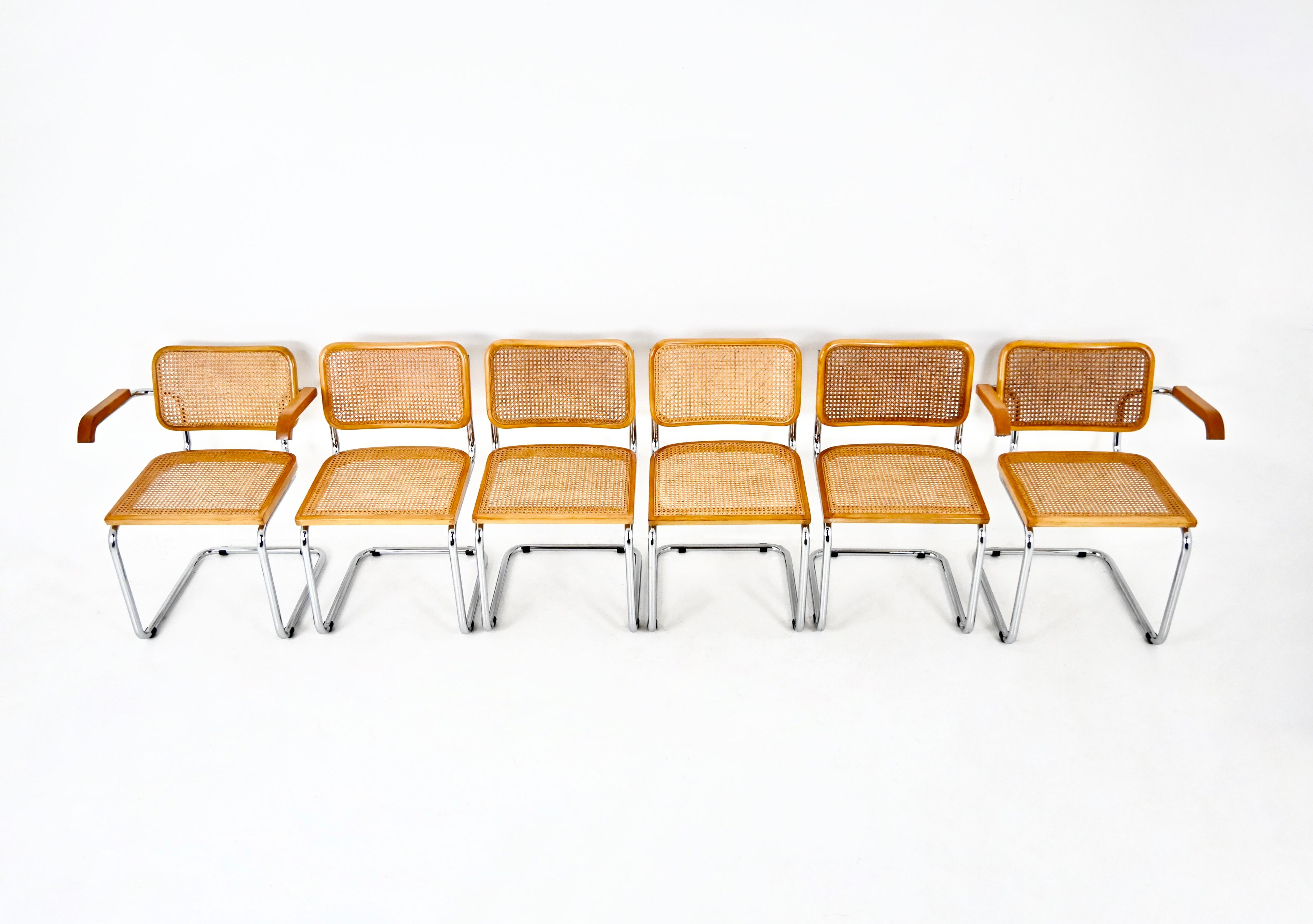 Dining Chairs Style B32 by Marcel Breuer, Set of 6 1