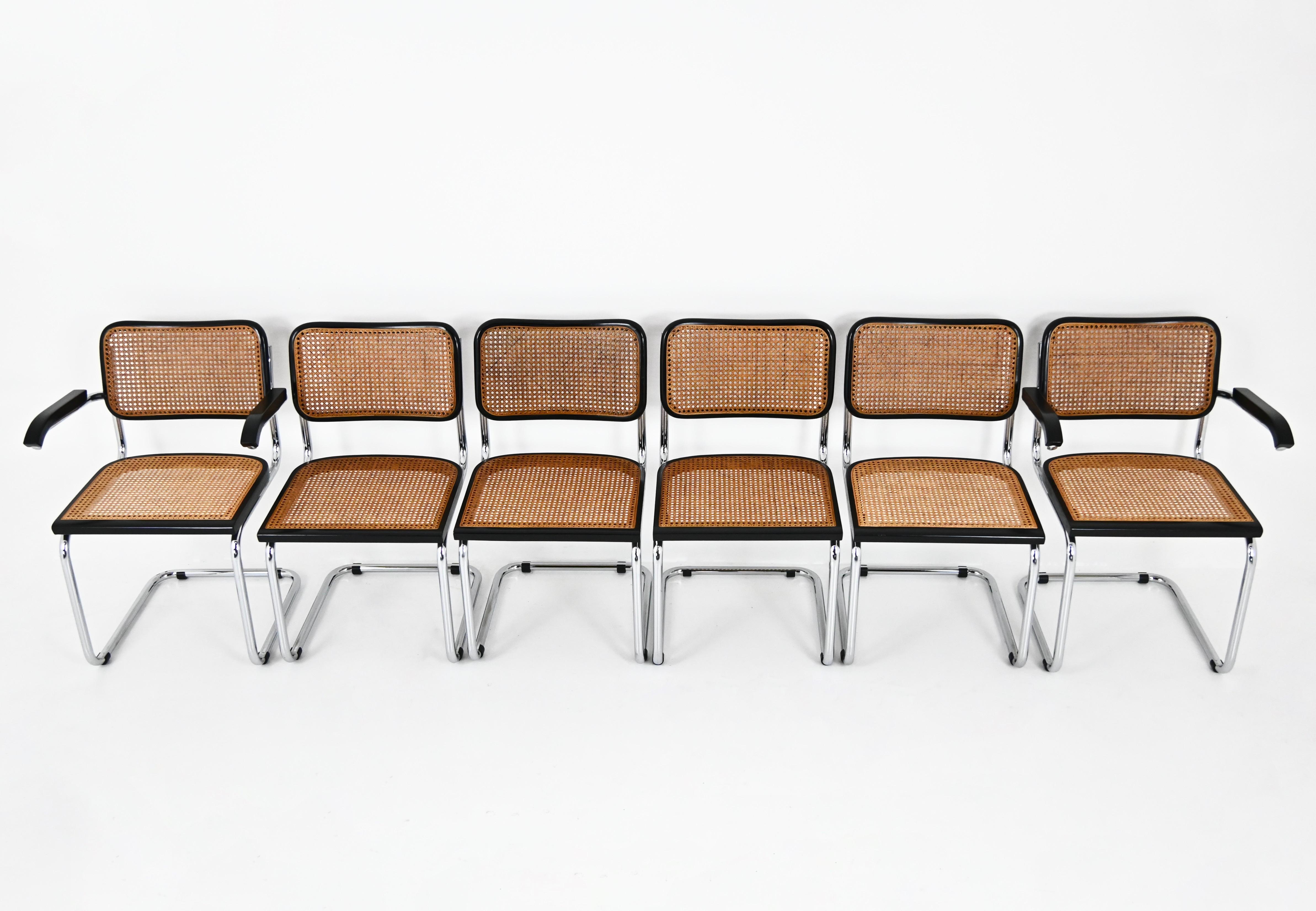 Dining Chairs Style B32 by Marcel Breuer Set of 6 For Sale 1