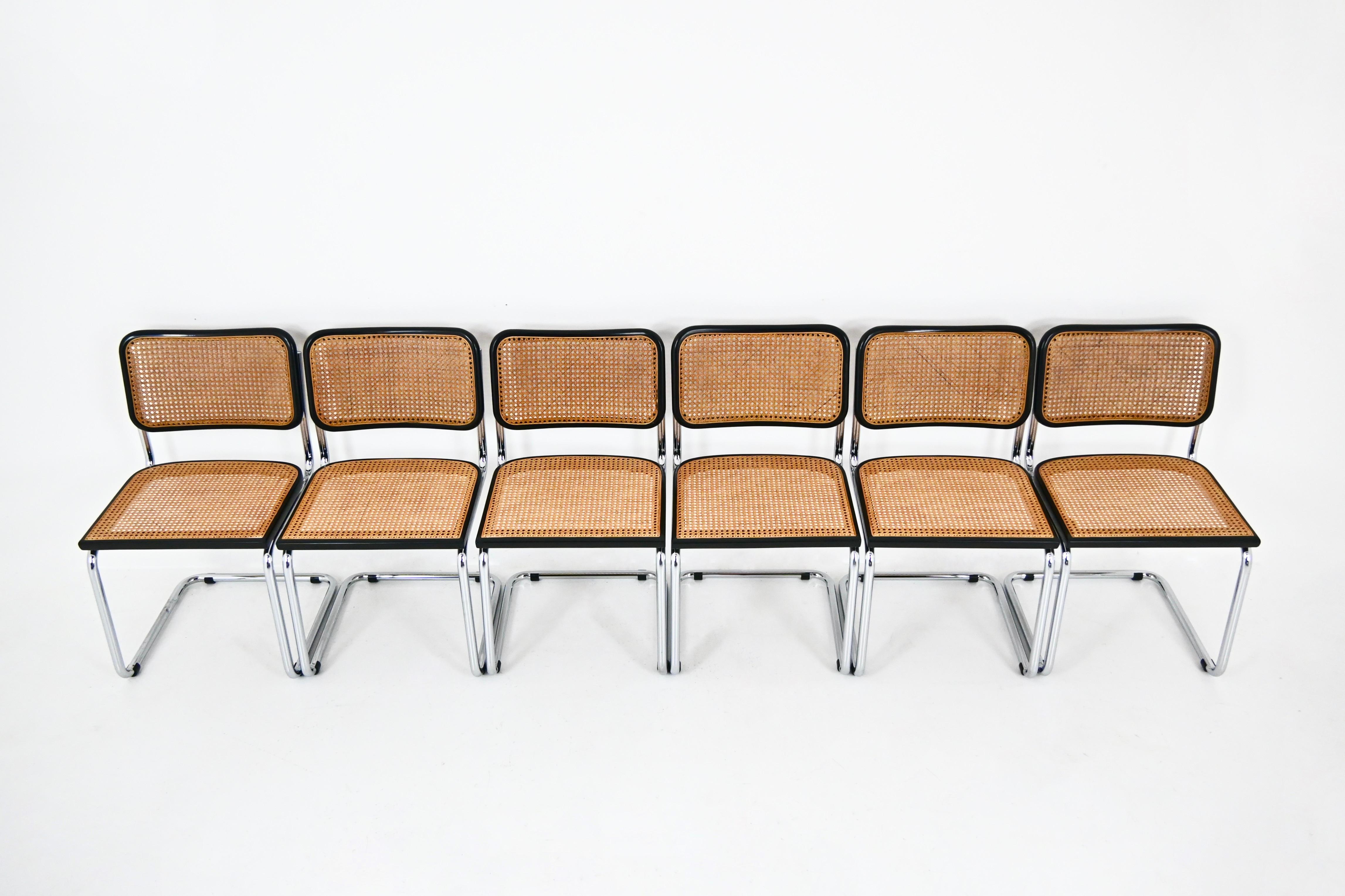Dining Chairs Style B32 by Marcel Breuer, set of 6 For Sale 1