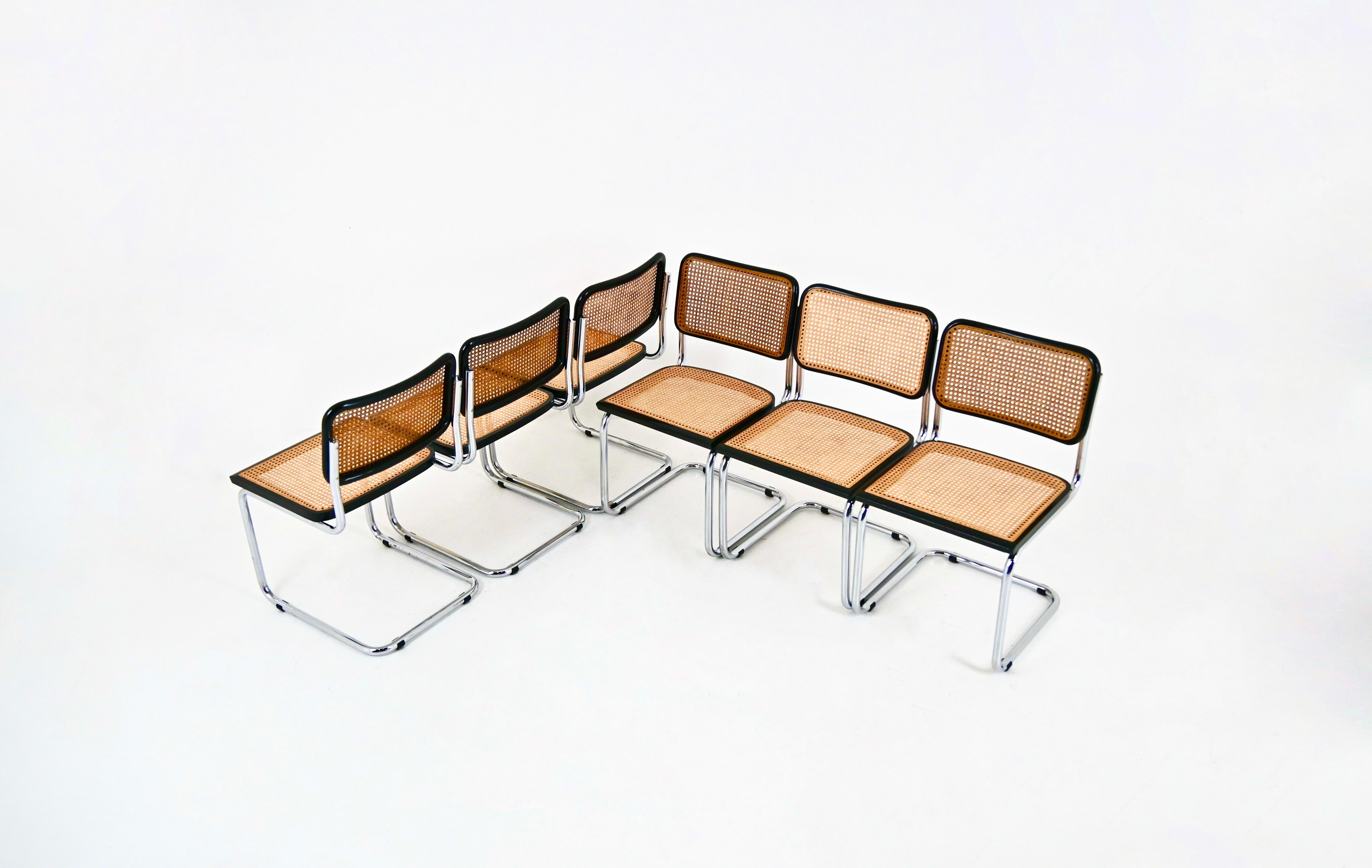 Dining Chairs Style B32 by Marcel Breuer, Set of 6 For Sale 1