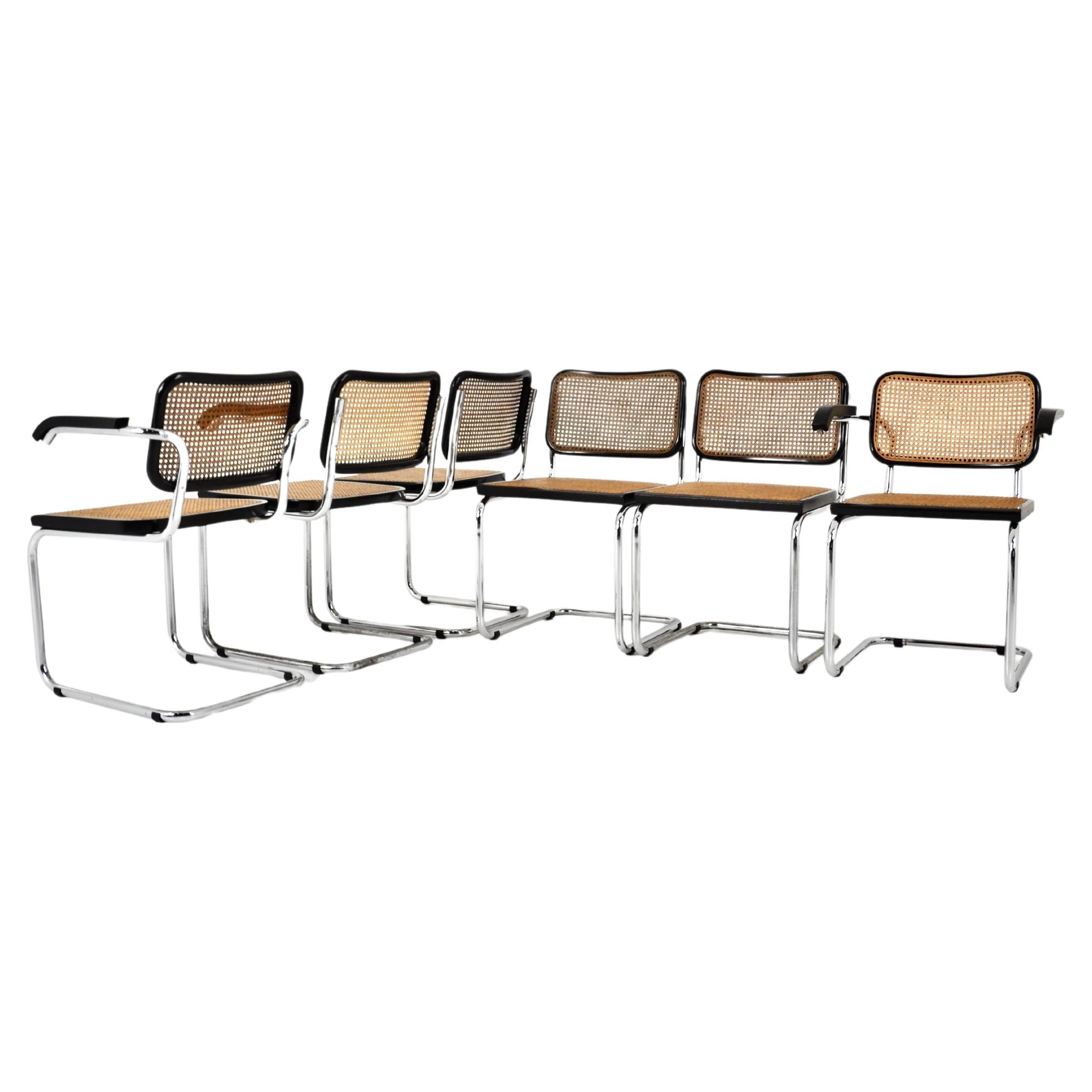 Esszimmerstühle im Stil B32 von Marcel Breuer, 6er-Set im Angebot