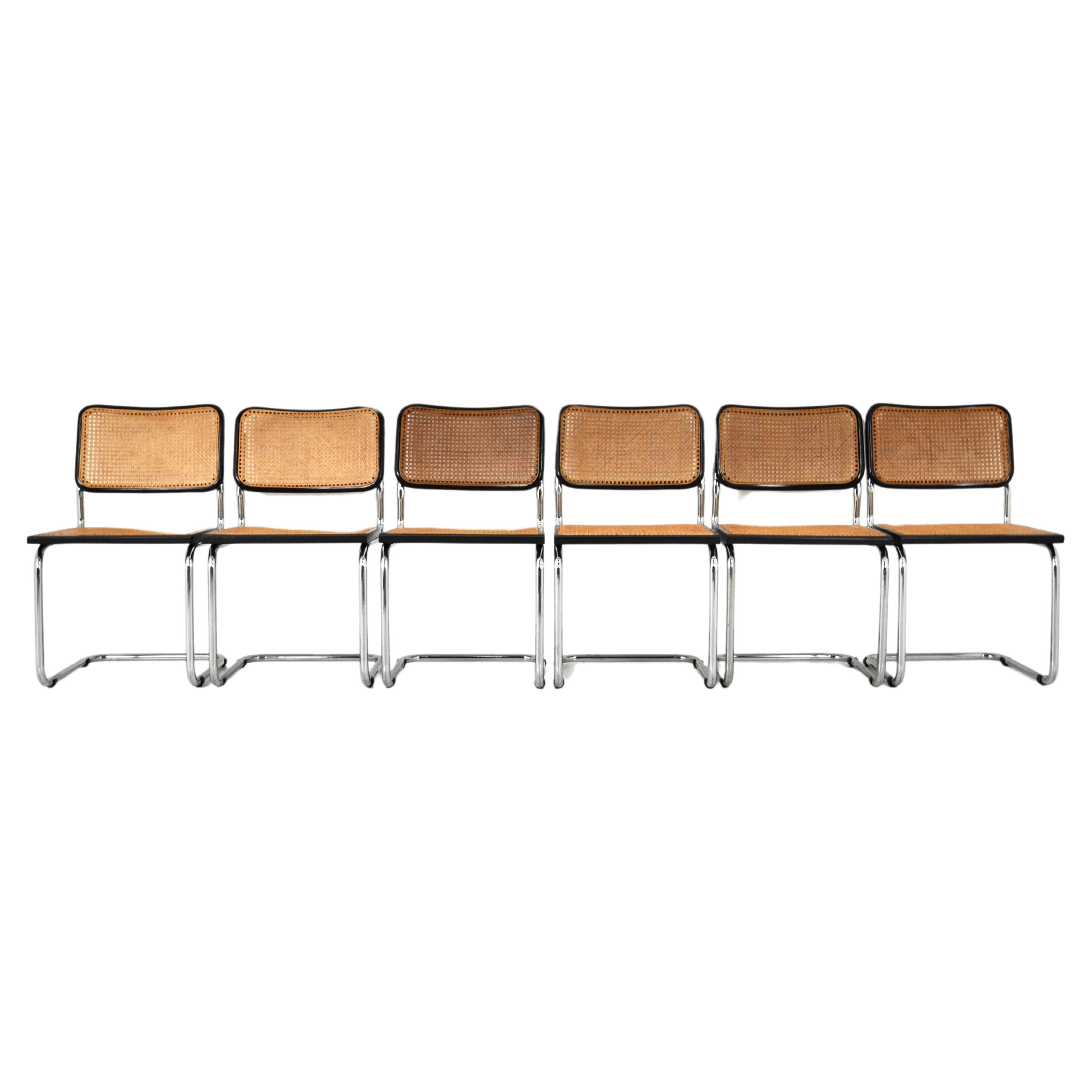 Dining Chairs Style B32 by Marcel Breuer, set of 6 For Sale