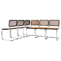 Sedie da pranzo stile B32 di Marcel Breuer, set di 6 pezzi