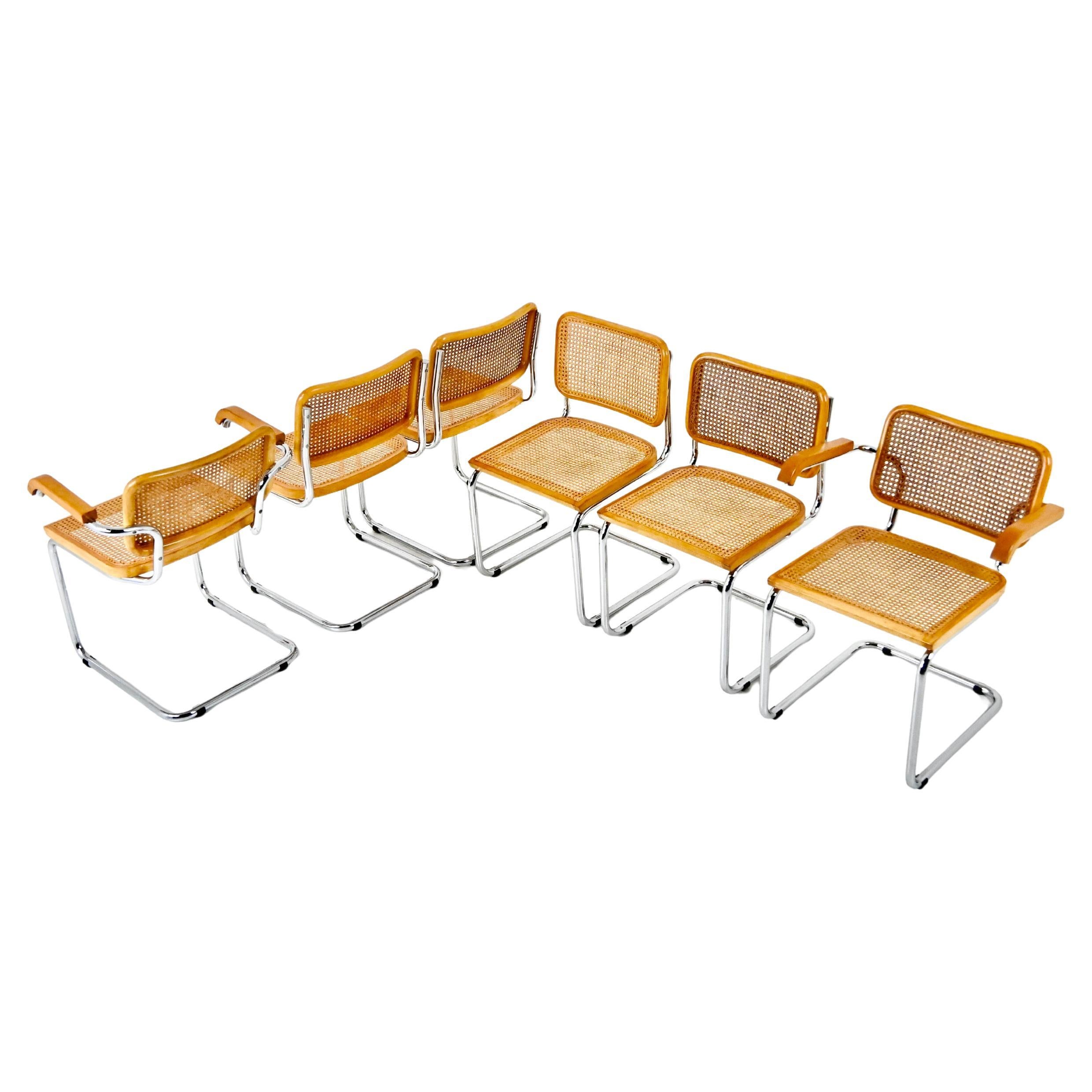 Dining Chairs Style B32 by Marcel Breuer, Set of 6