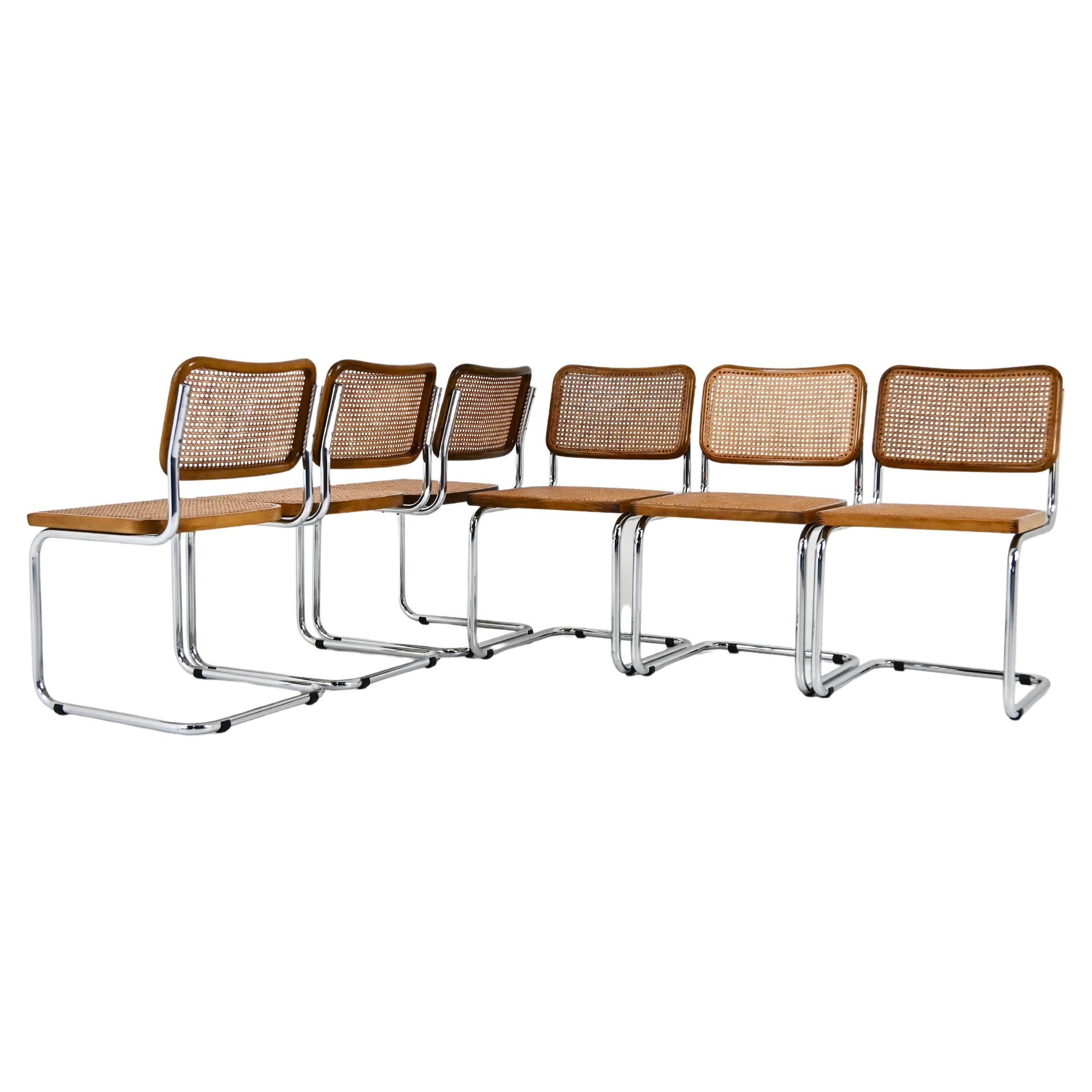 Dining Chairs Style B32 by Marcel Breuer, Set of 6