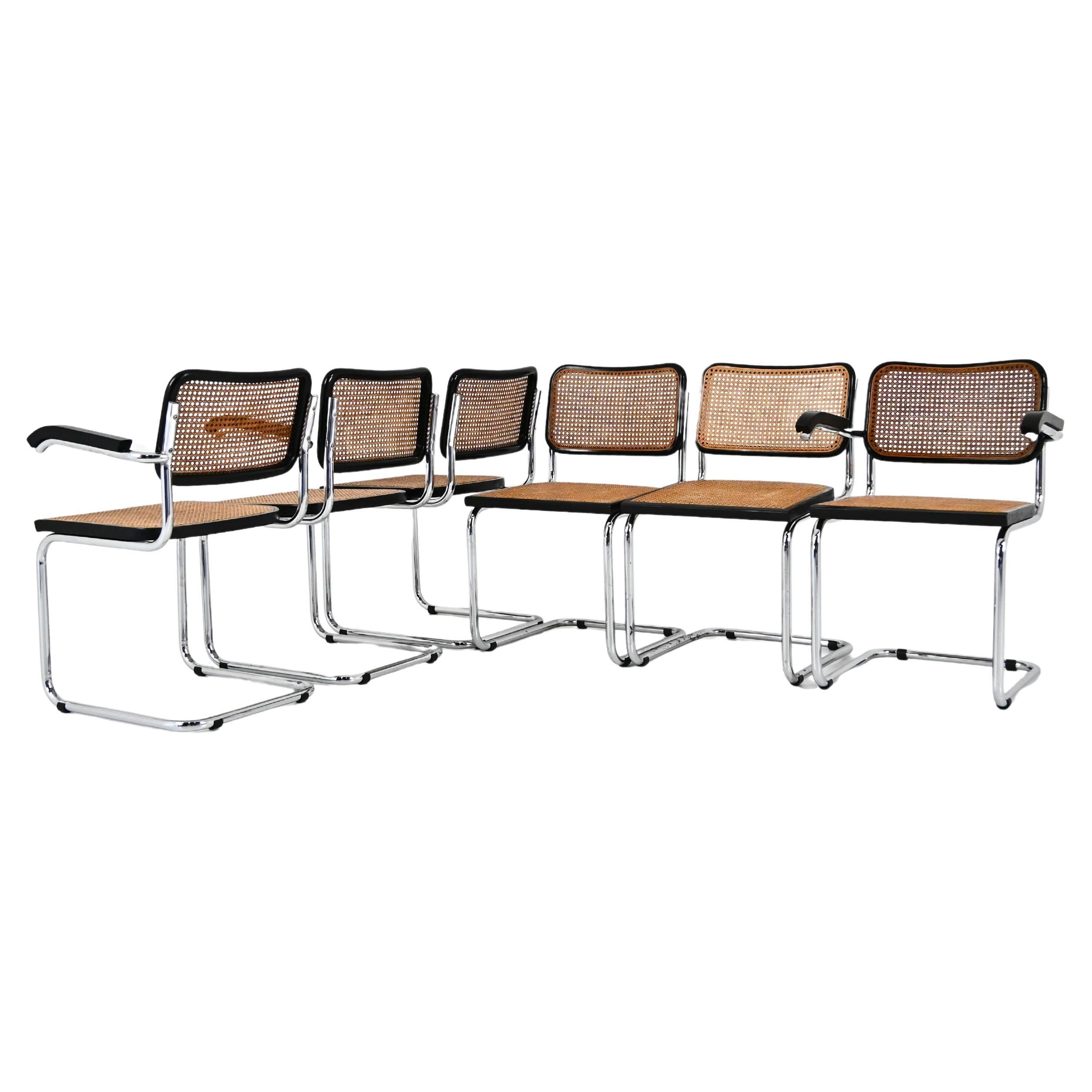 Esszimmerstühle im Stil B32 von Marcel Breuer, 6er-Set