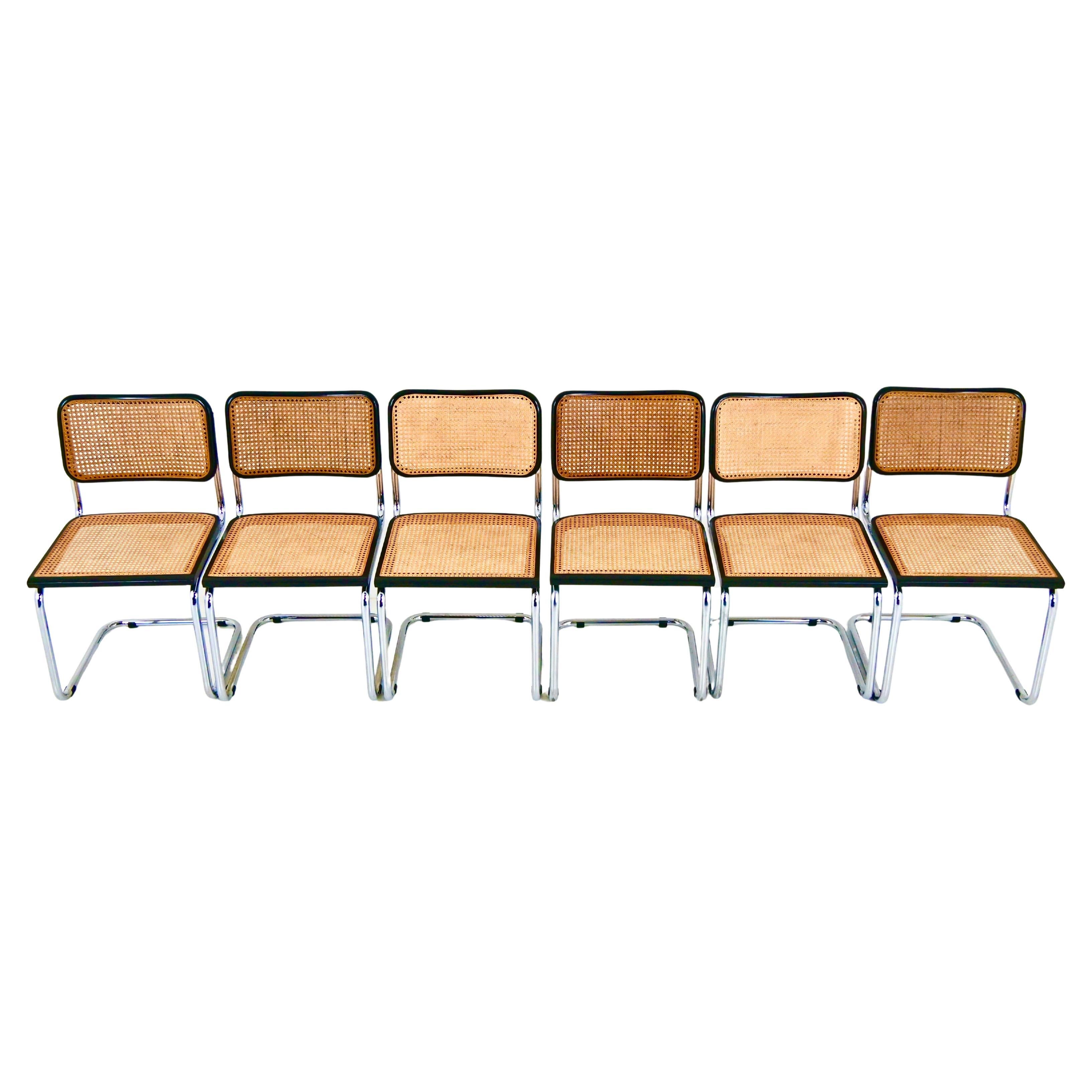 Dining Chairs Style B32 by Marcel Breuer, Set of 6 For Sale