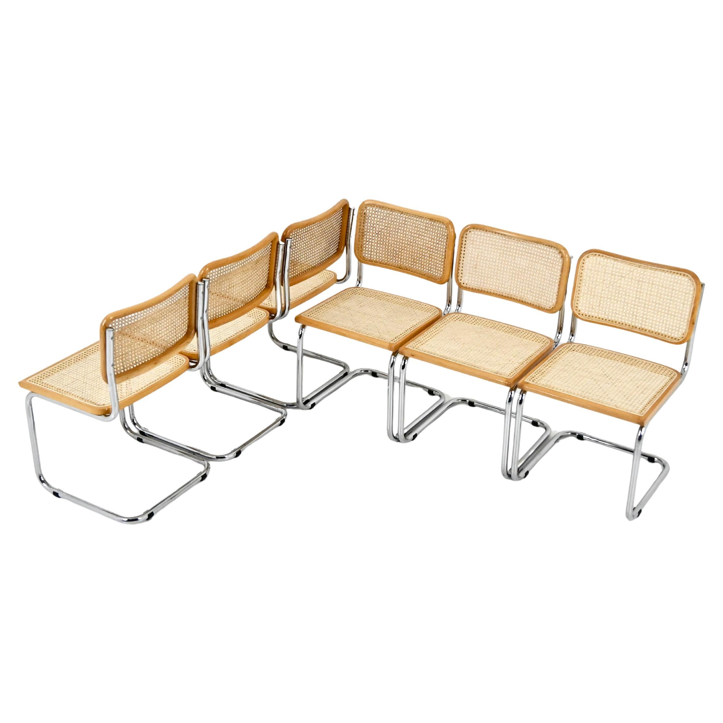 Dining Chairs Style B32 by Marcel Breuer, Set of 6