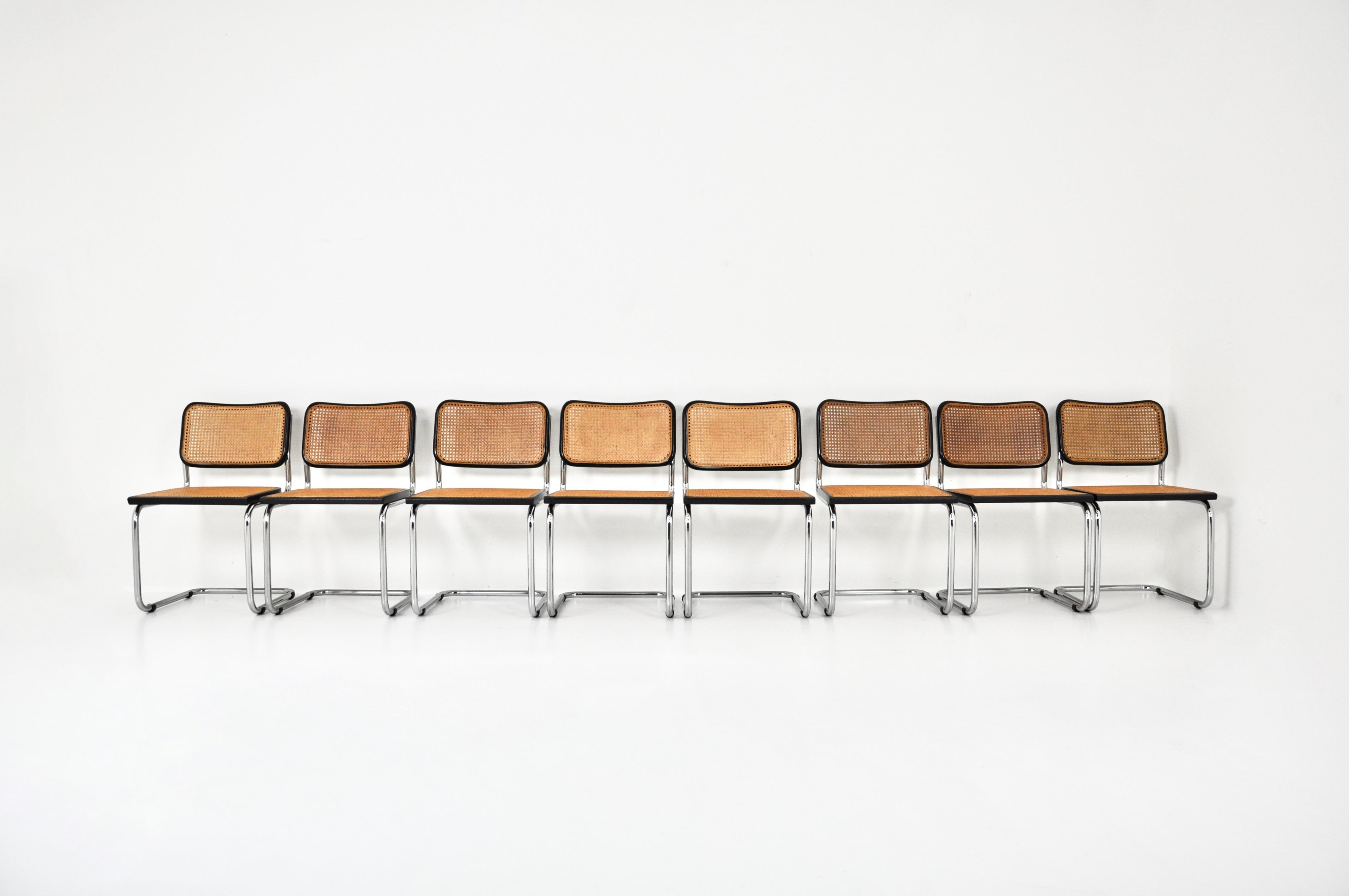 Italian Dining Chairs Style B32 by Marcel Breuer Set of 8