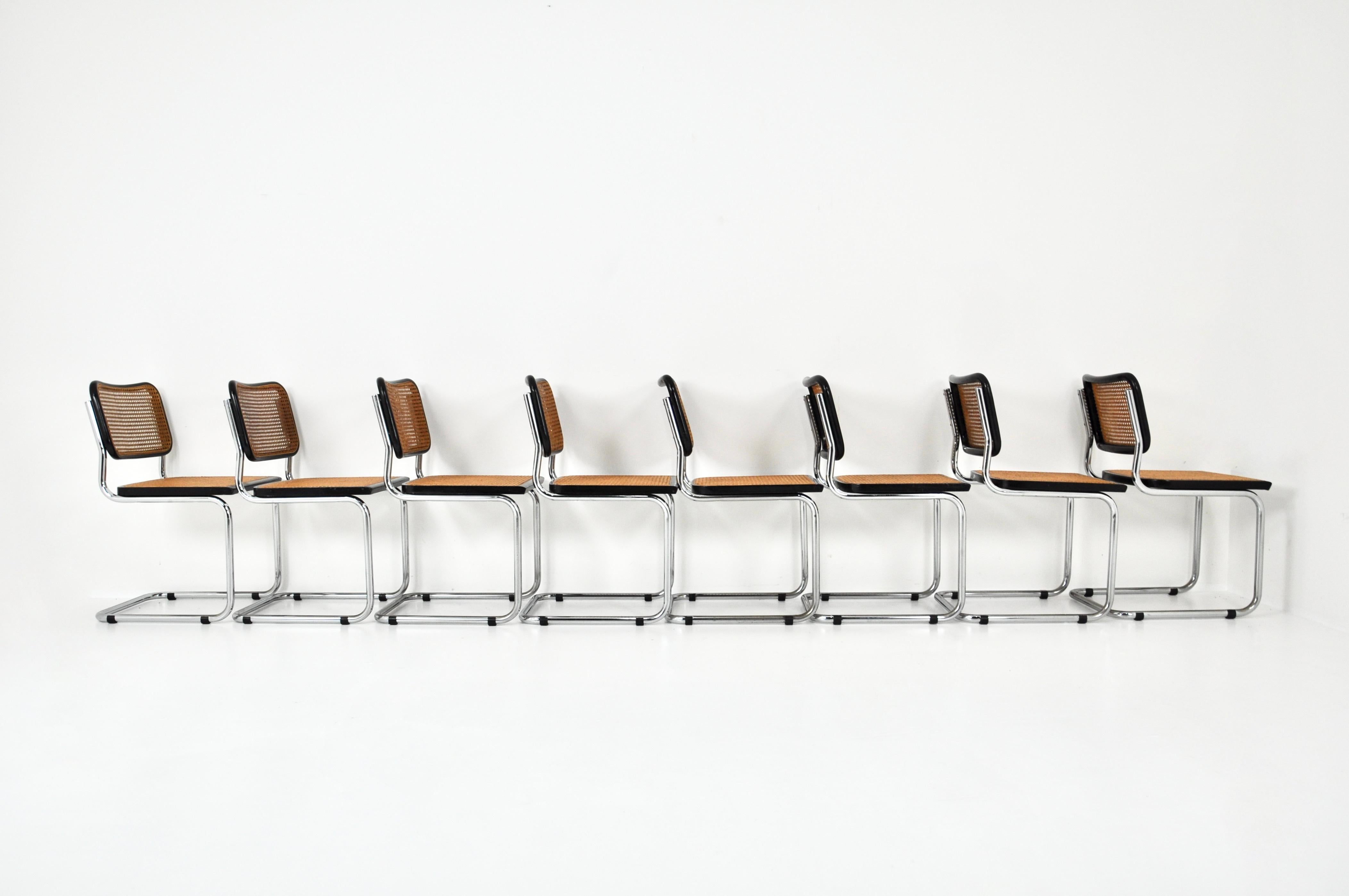 Dining Chairs Style B32 by Marcel Breuer Set of 8 In Good Condition In bruxelles, BE