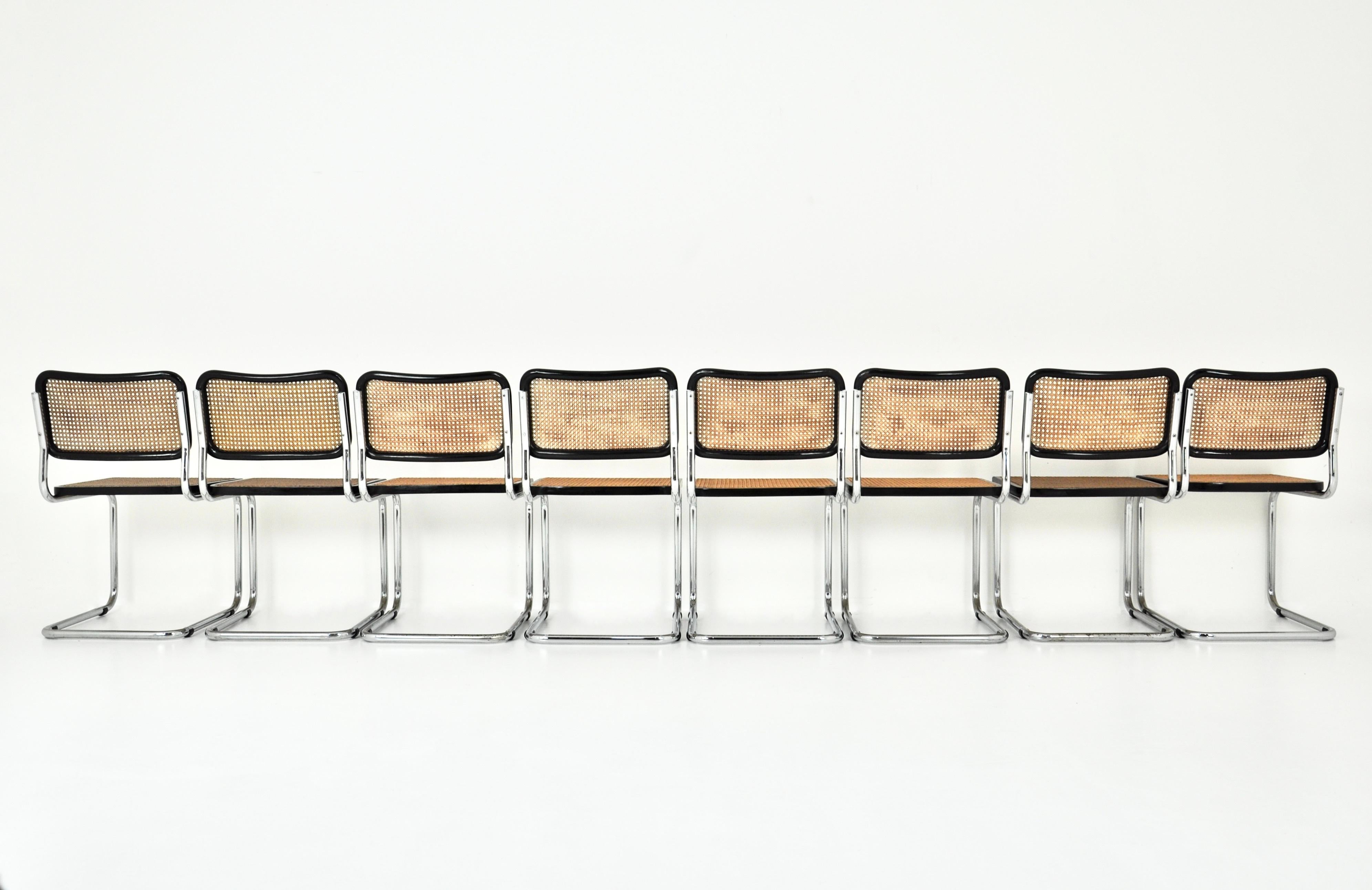 Esszimmerstühle im Stil B32 von Marcel Breuer, 8er-Set (Metall) im Angebot