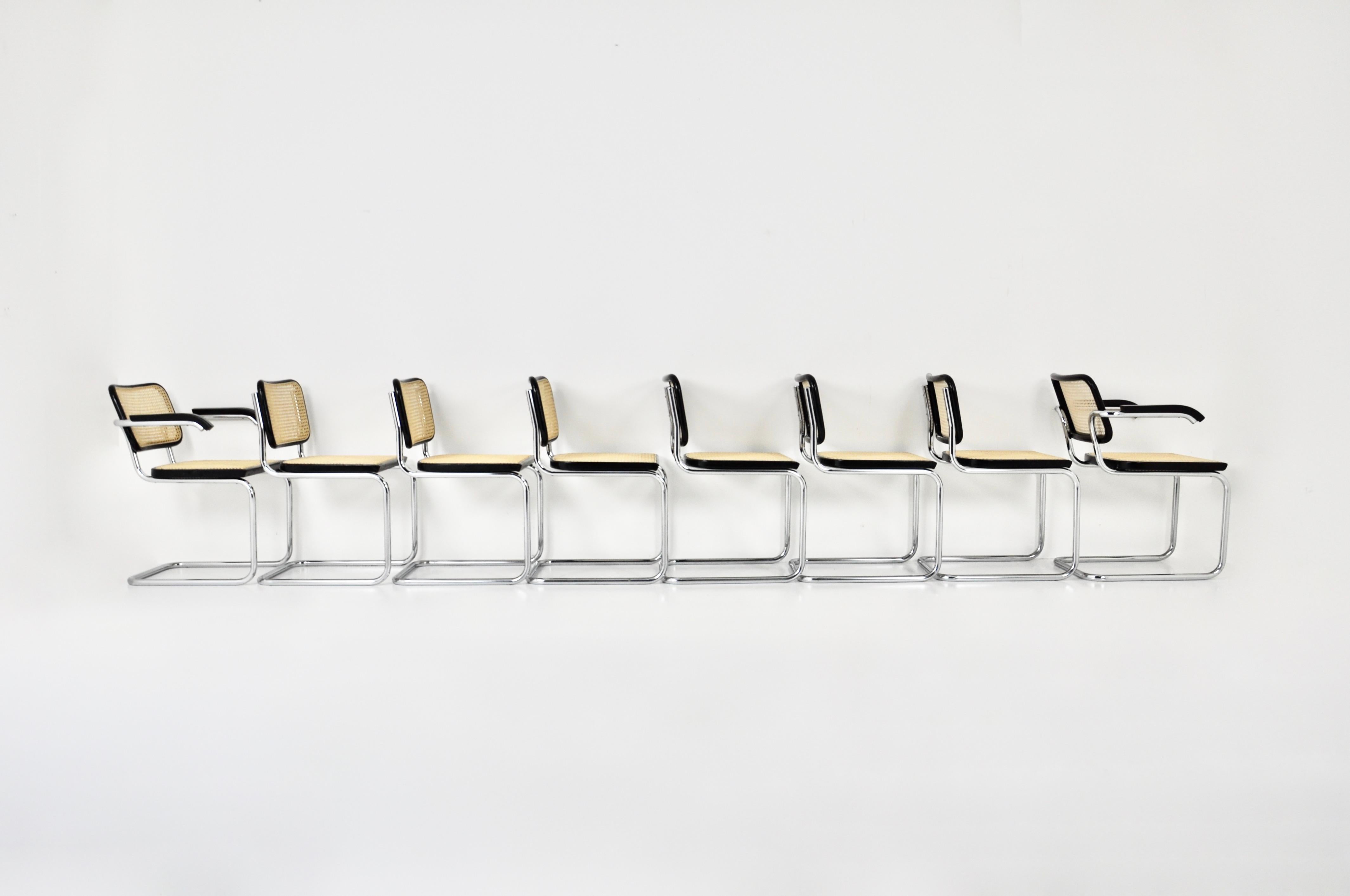 Dining Chairs Style B32 by Marcel Breuer, Set of 8 1