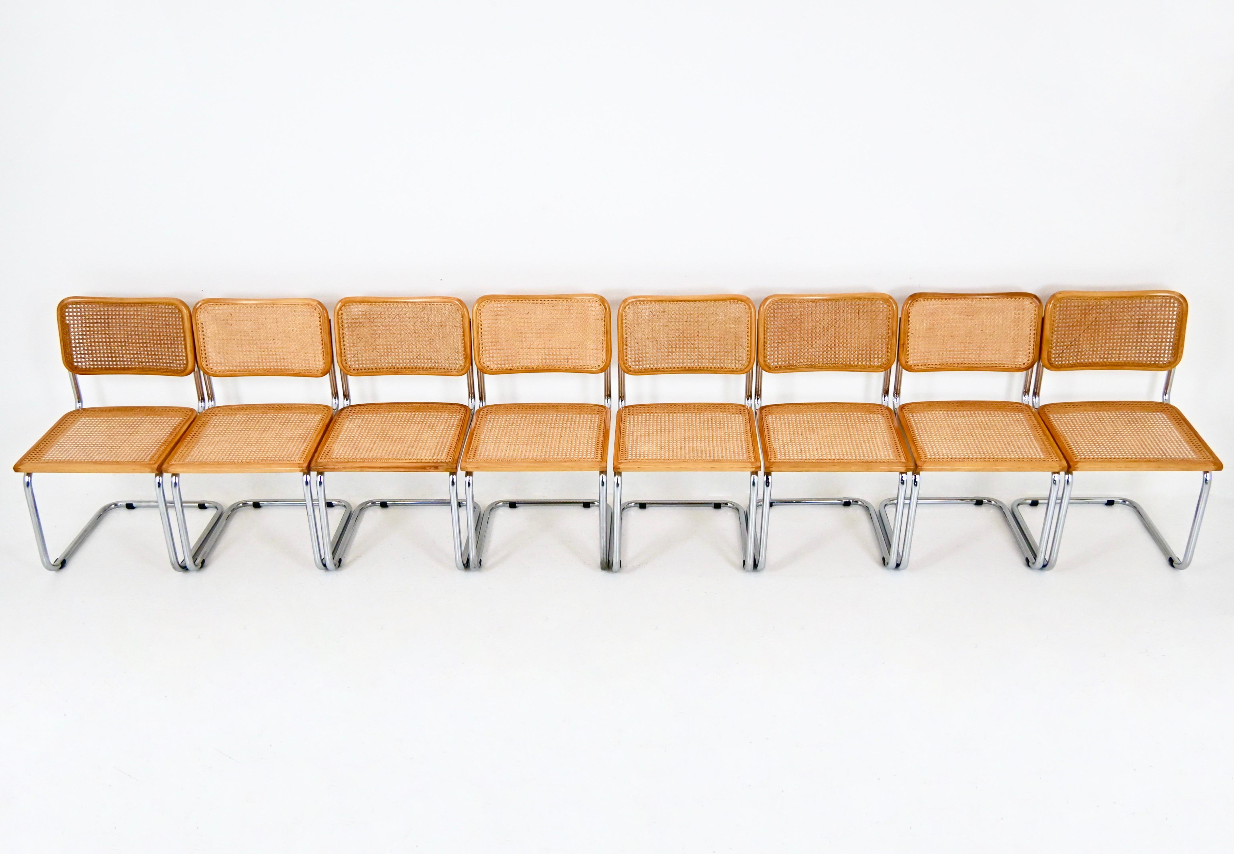 Chaises de salle à manger style B32 de Marcel Breuer, ensemble de 8 pièces en vente 2
