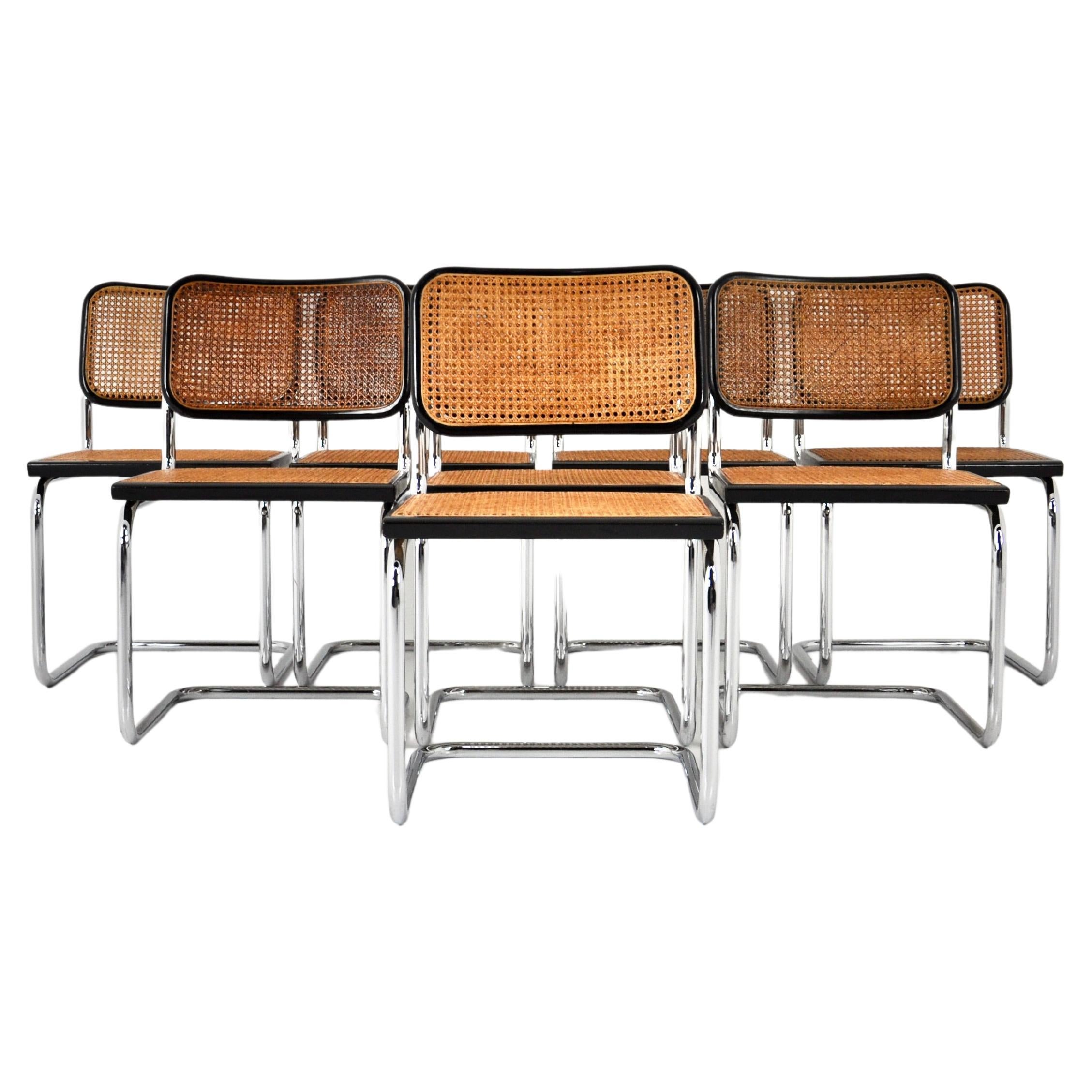 Dining Chairs Style B32 by Marcel Breuer, Set of 8
