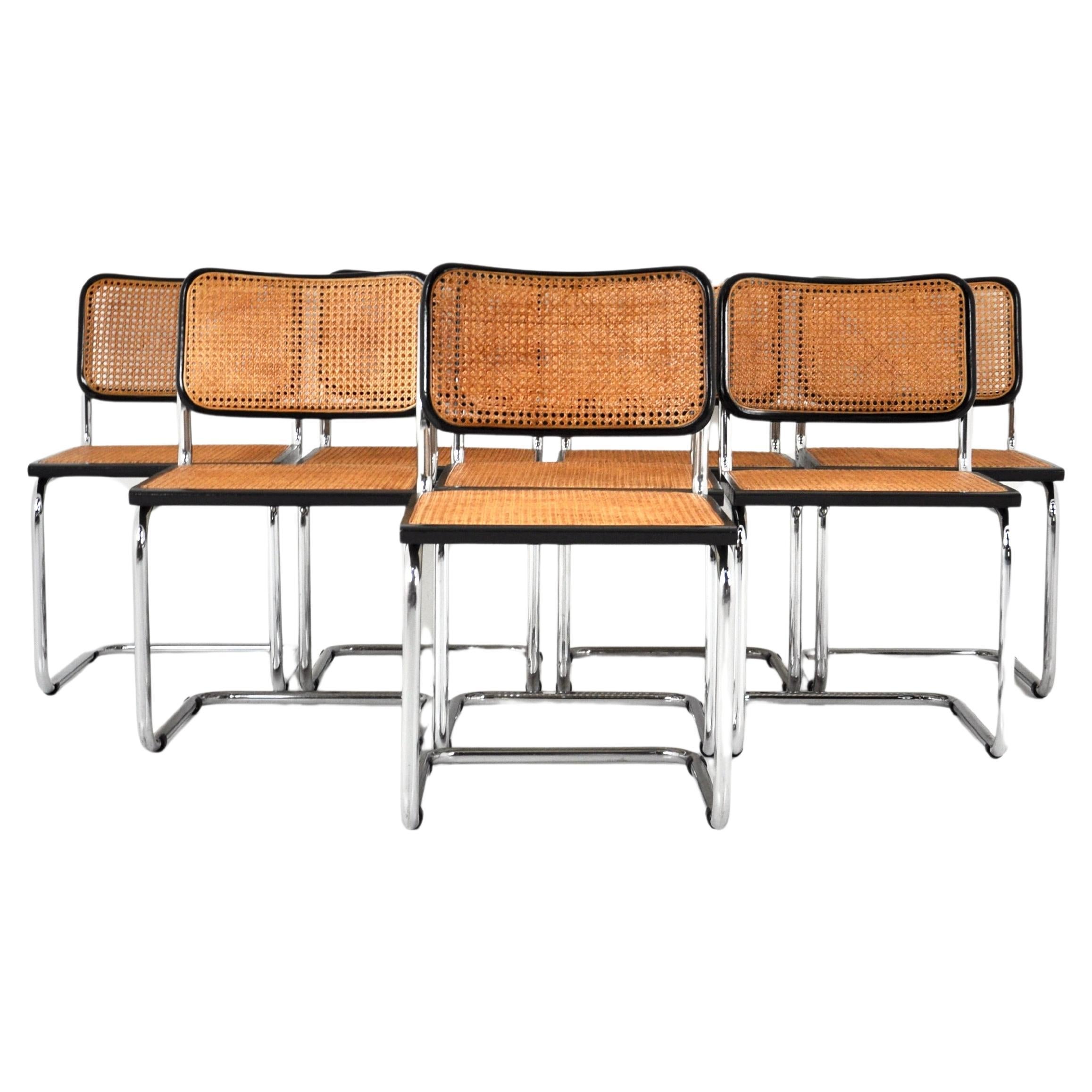 Dining Chairs Style B32 by Marcel Breuer Set of 8 For Sale