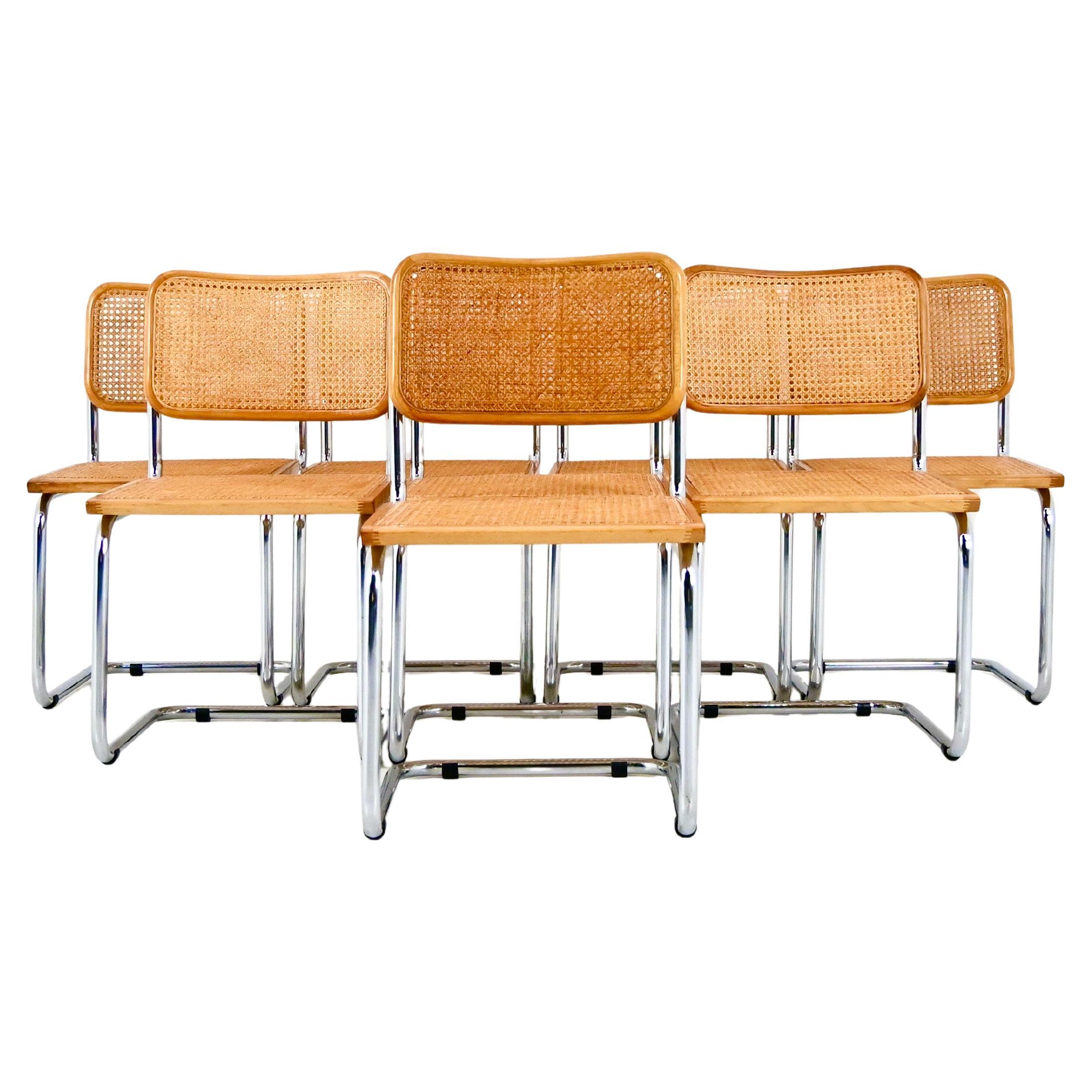 Chaises de salle à manger style B32 de Marcel Breuer, ensemble de 8 pièces