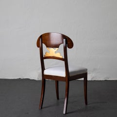 Dining Chairs Swedish Set of 6 Empire Mahogany Gilded Sweden