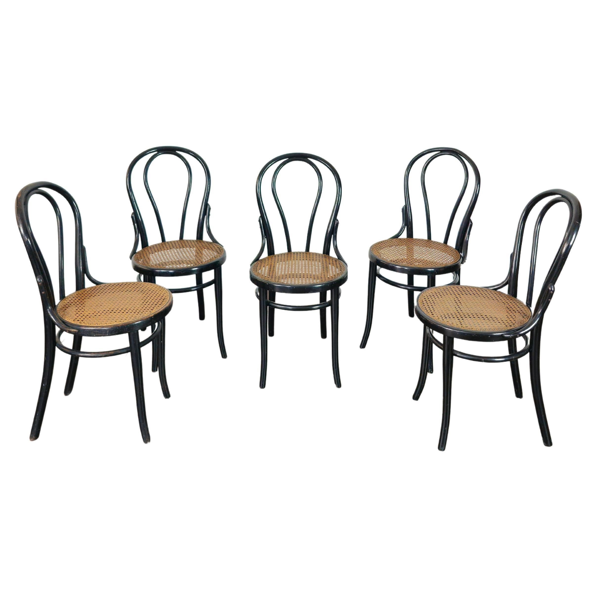 Set of 4 Vintage Original Vienna Stackable Dining Chairs
