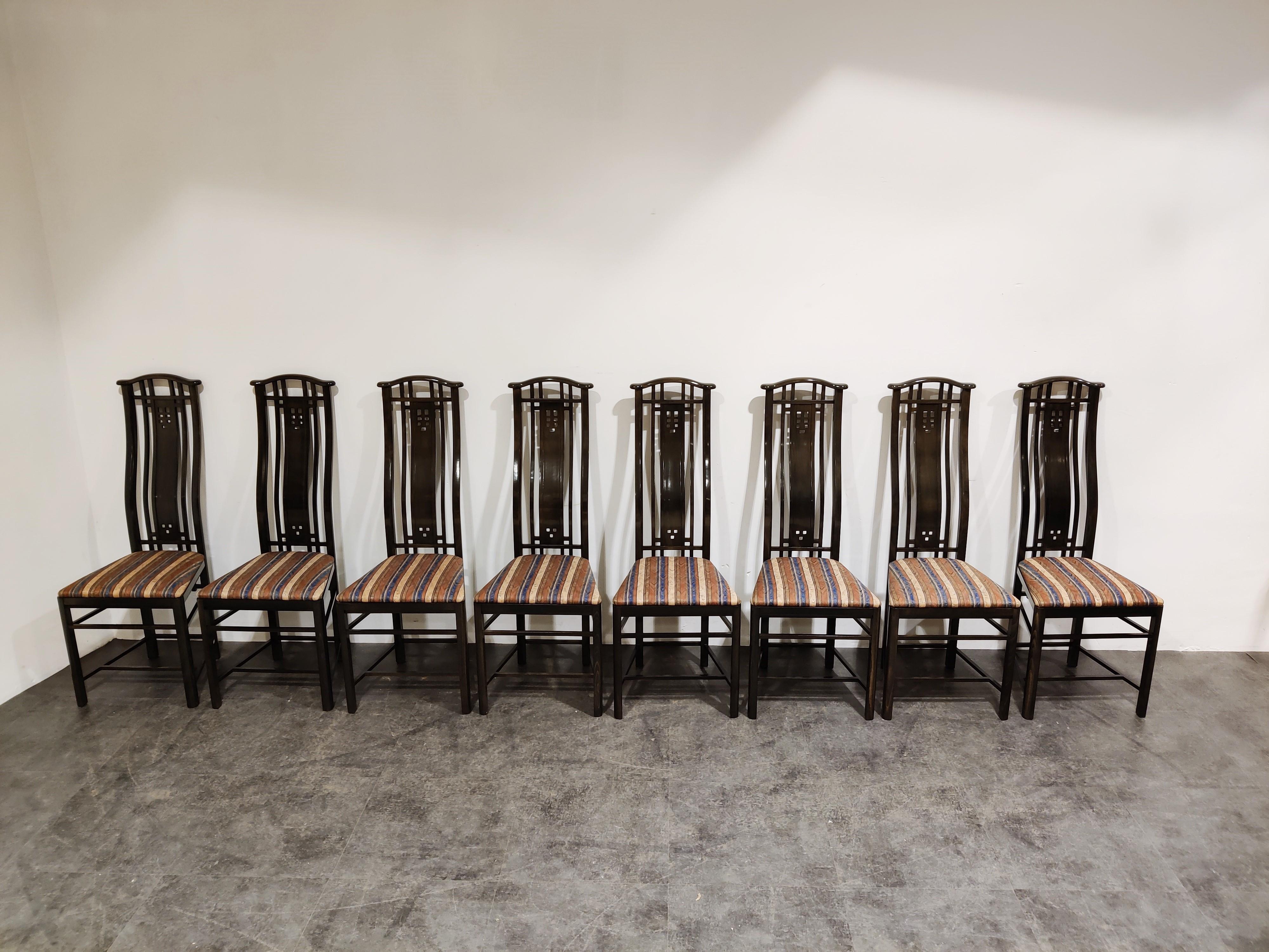 Italian Dining Chairs Umberto Asnago for Giorgetti, 1980s For Sale