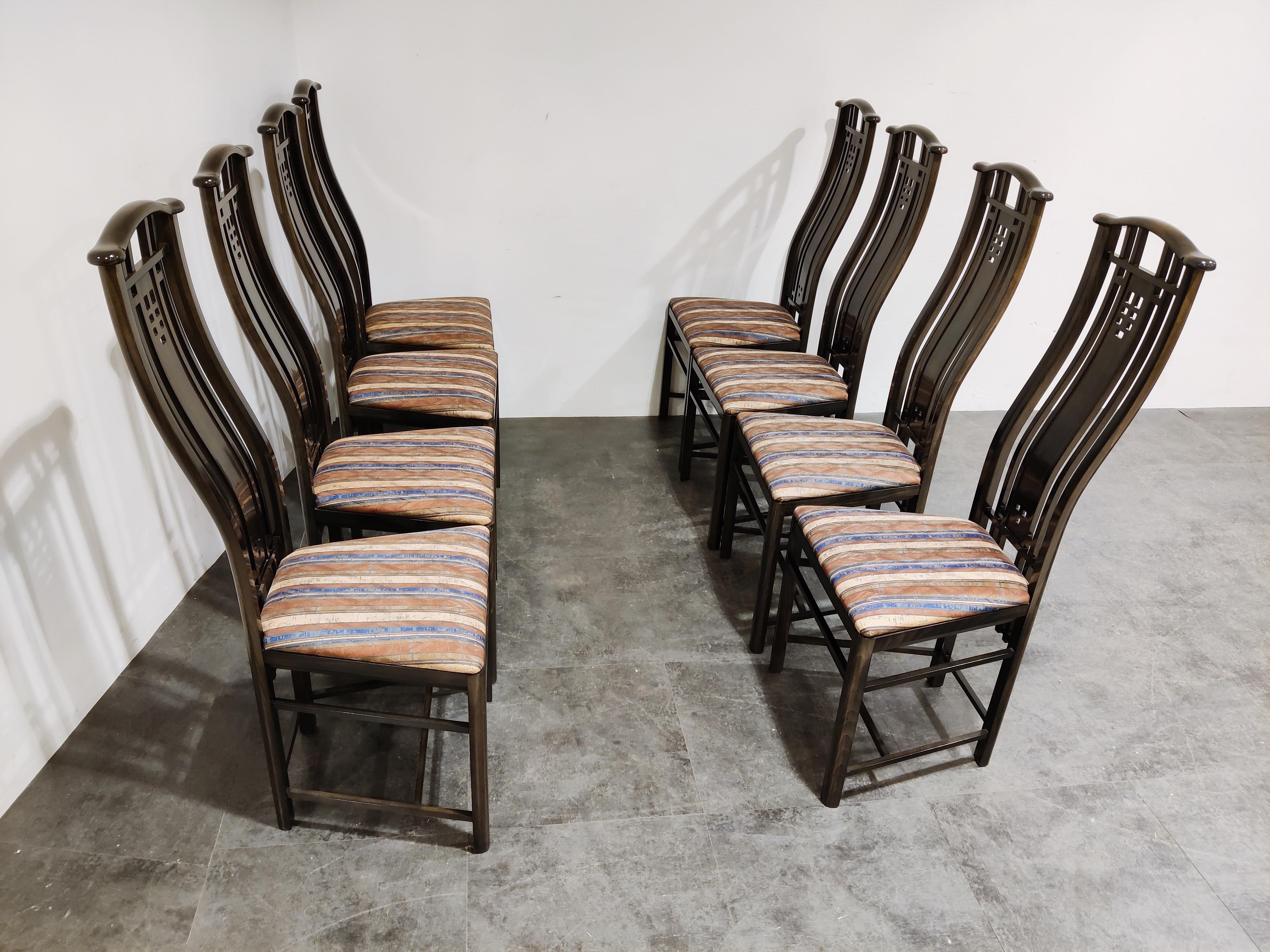 Chaises de salle à manger Umberto Asnago pour Giorgetti, années 1980 en vente 2