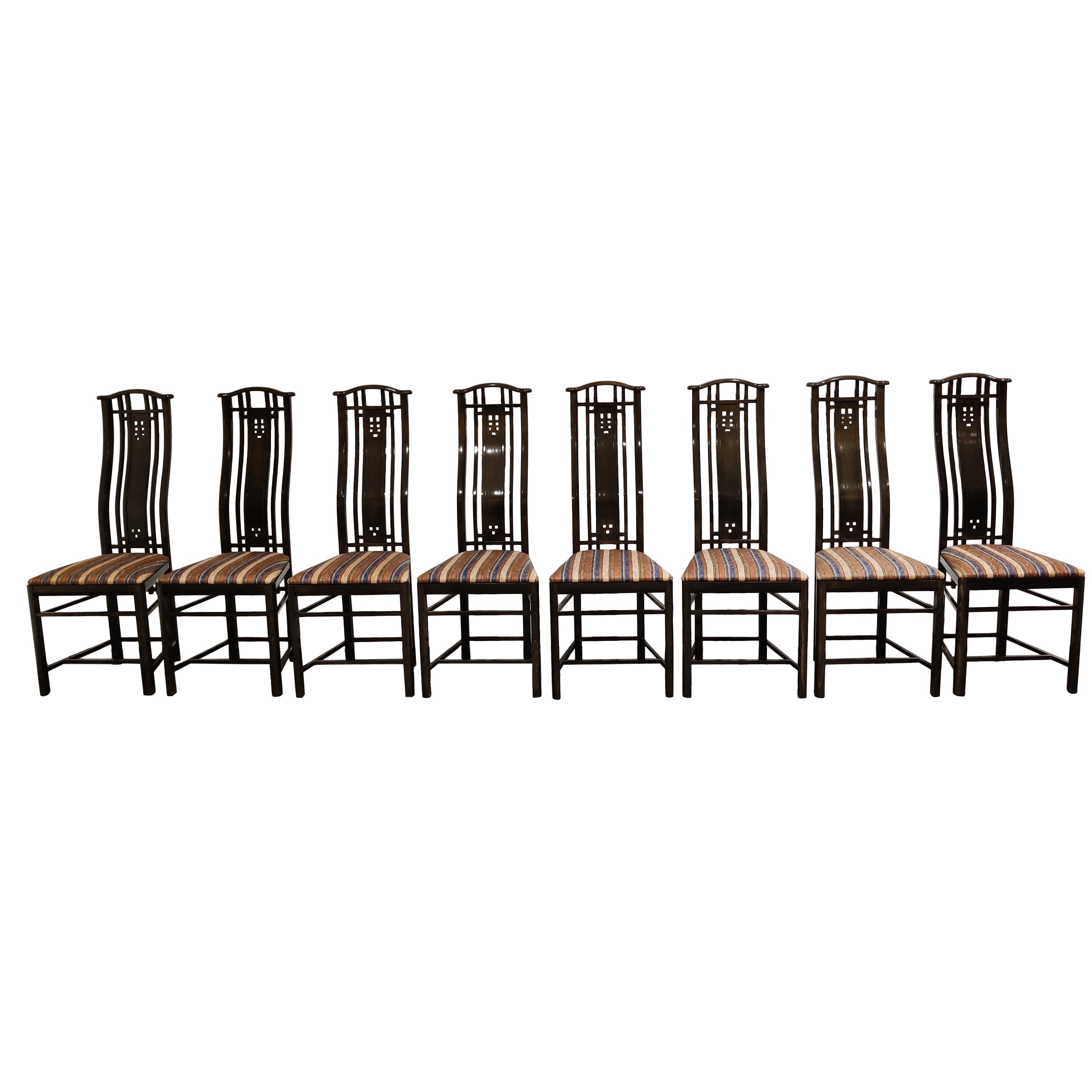 Esszimmerstühle Umberto Asnago für Giorgetti, 1980er Jahre