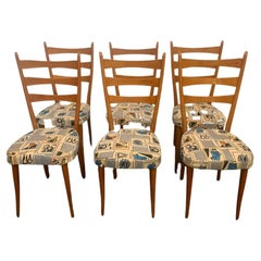 Dining Chairs with Removable Fabric, 1950s, Set of 6