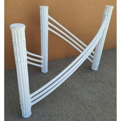 Faux Bamboo Console Table Base Palm Beach Regency Coastal